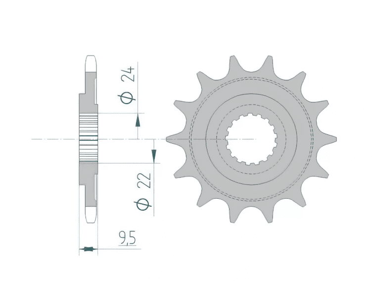 1074754003 Afam Z14 Sprocket Honda CR 250 / CRF 450