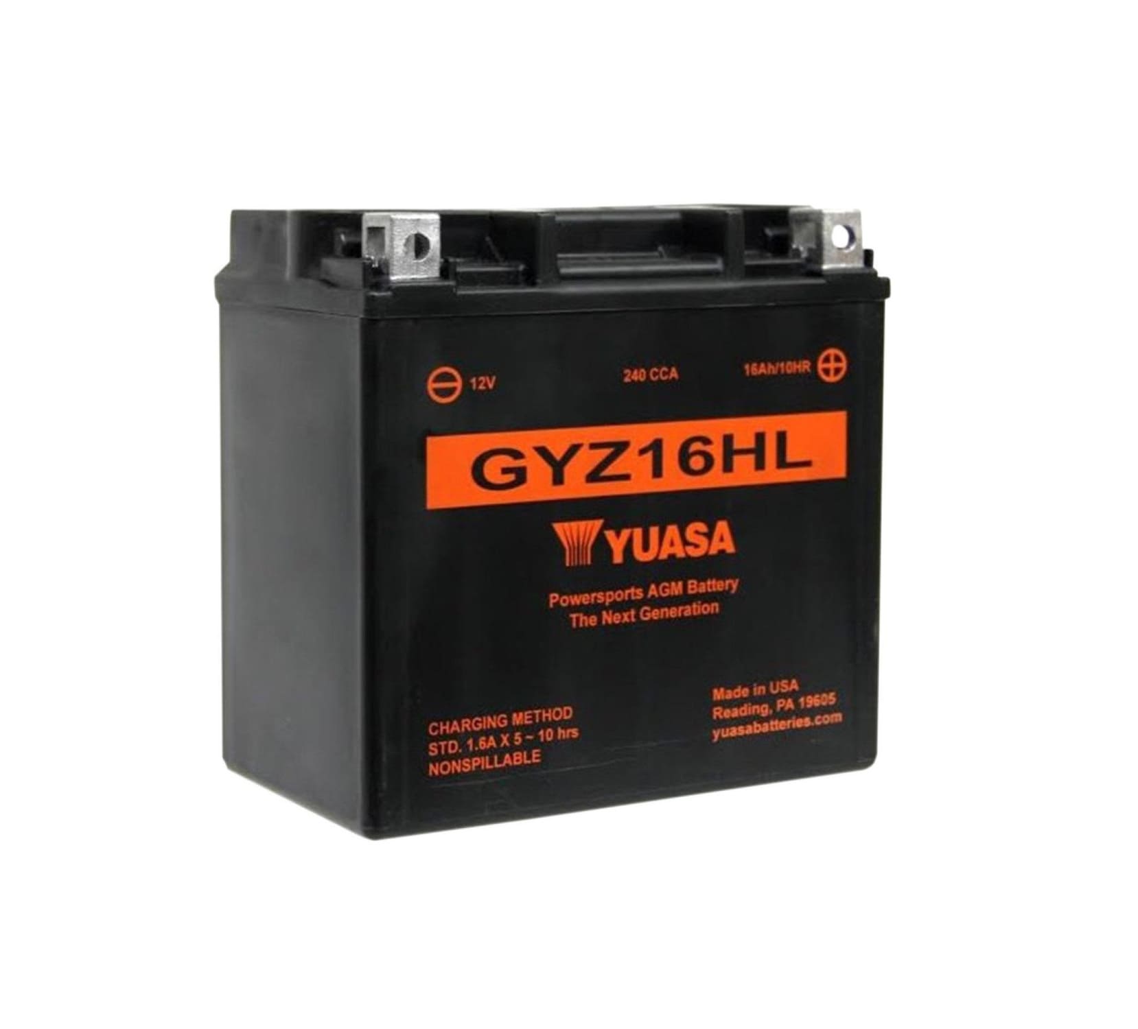 YUA36270 Yuasa GYZ16HL WET MF Gel Maintenance Free Battery - Ready to Install