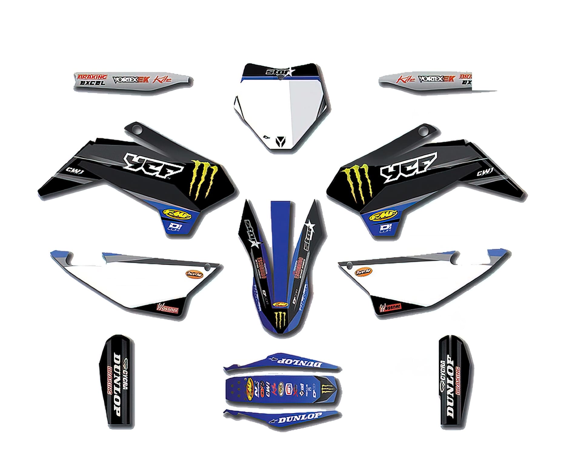 MB20-90-108 Kit Deco Star Racing D'cor 2019 Pit Bike YCF Pilot / SP