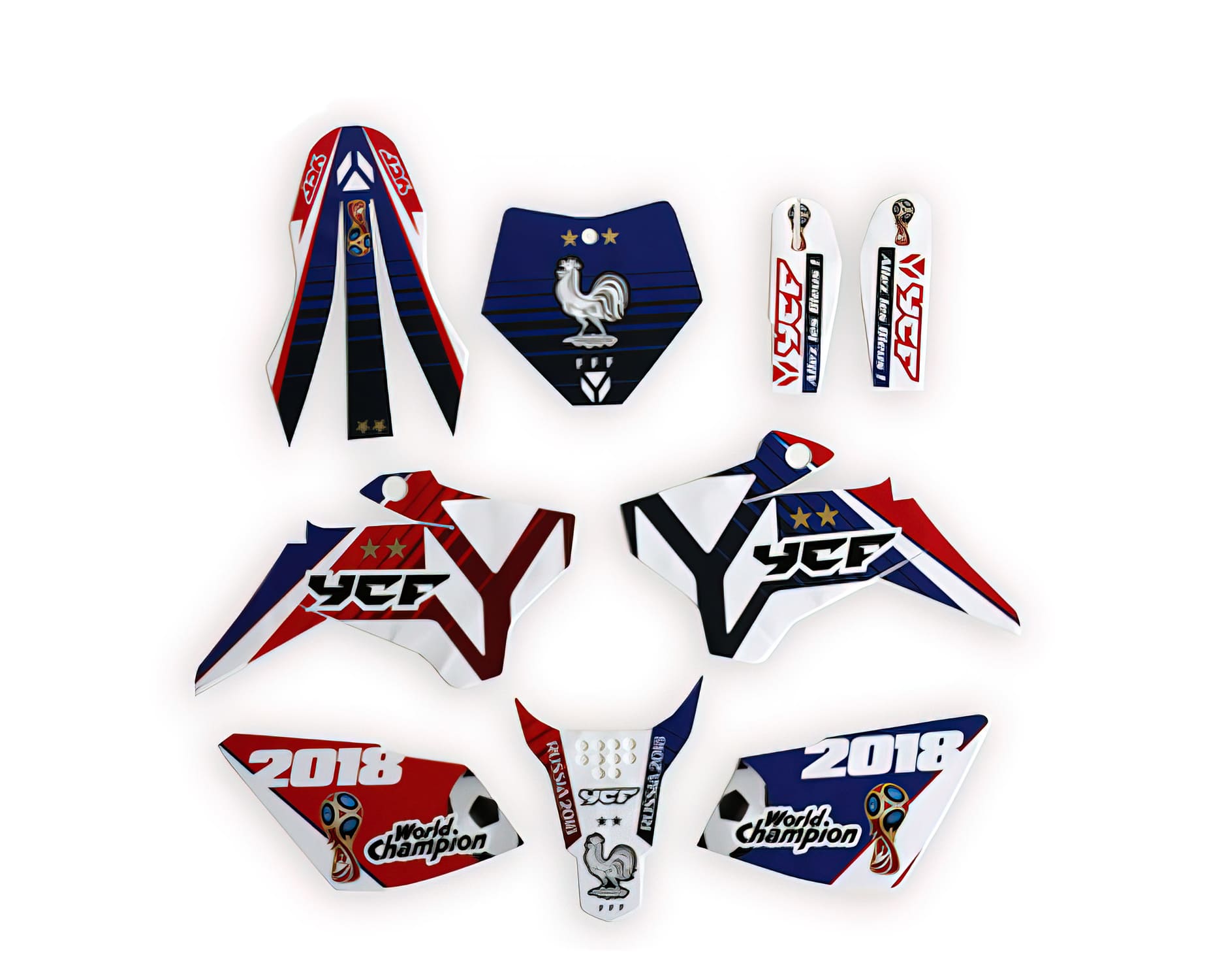 MBKD125SFOOT Kit Deco Pit Bike YCF 125S coppa del mondo calcio2018