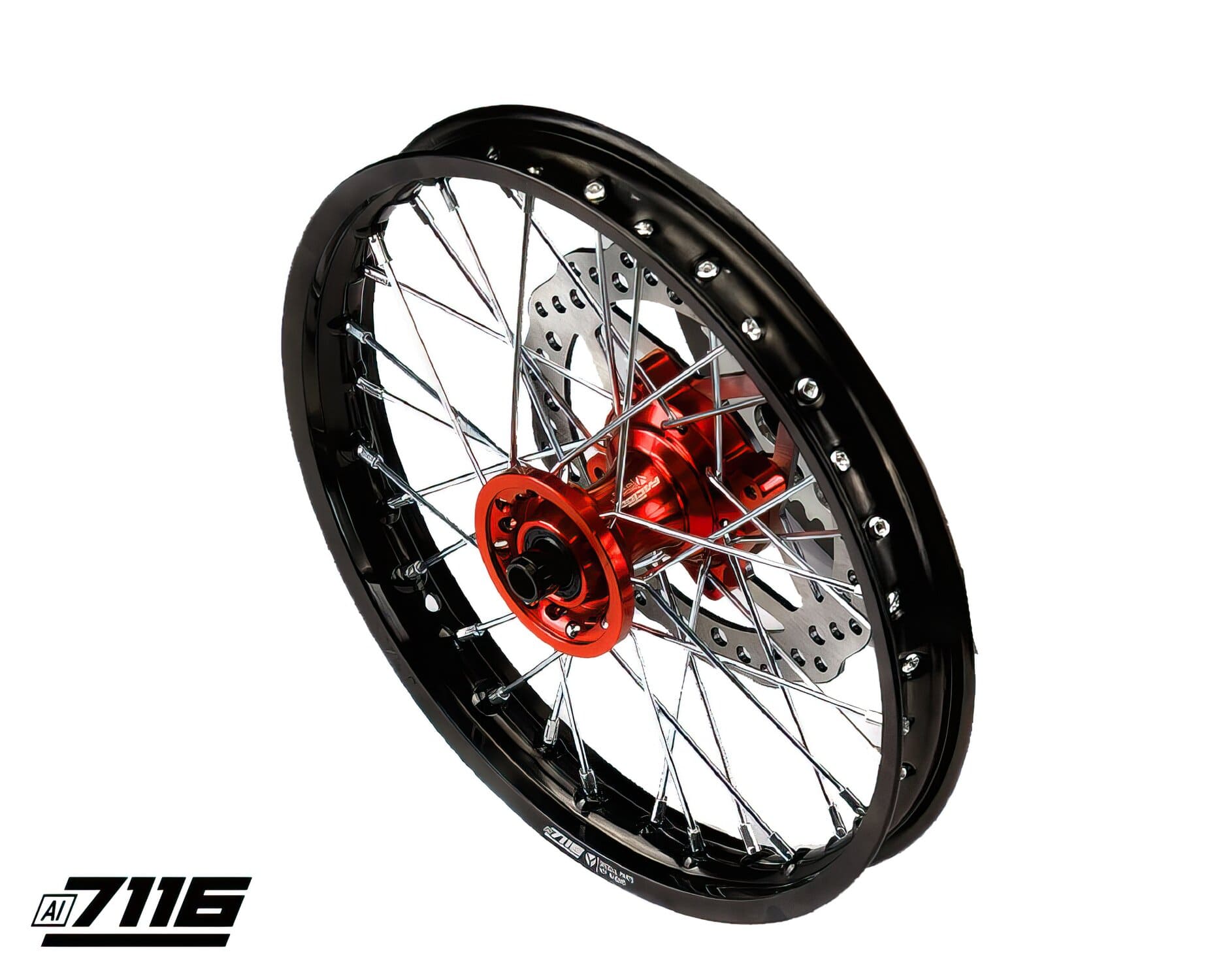 YCF-110-06012/OR 12" Aluminum Front Wheel - Orange CNC Hub with Disc YCF Factory Pit Bike