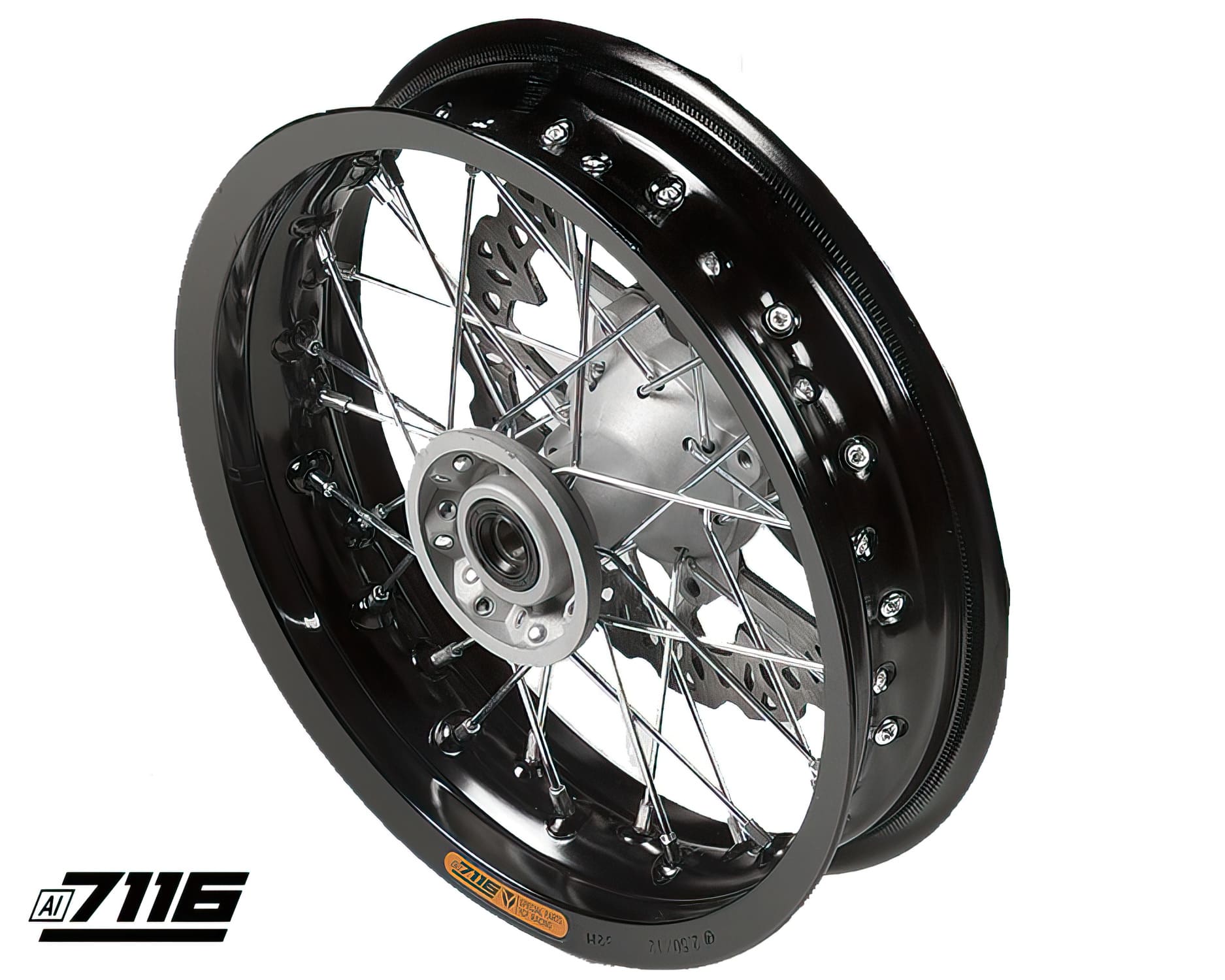 YCF-110-0601-41 Ruota anteriore alluminio 2.5x12" SM con disco YCF Factory Pit Bike