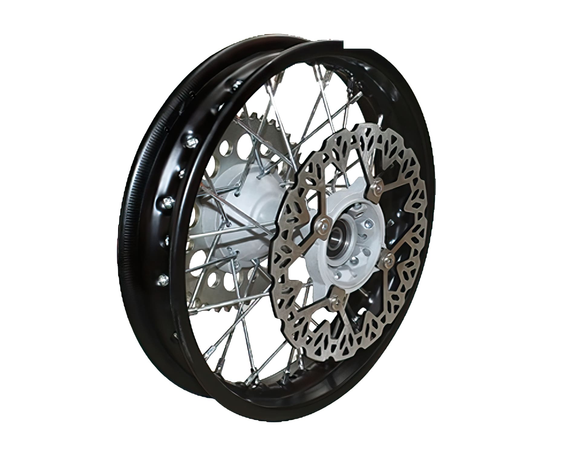 YCF-110-11012 Ruota post. 12" con disco + corona 4 fori YCF Pit Bike / Dirt Bike