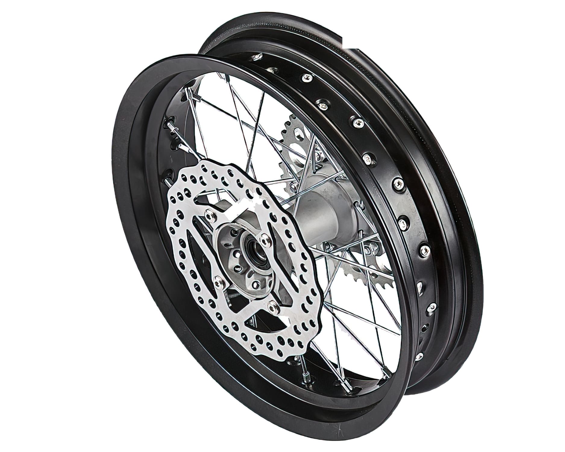 YCF-110-1101-73 Ruota post. alluminio 3.0x14" SM 3.0 con disco + corona YCF Pit Bike / Dirt Bike