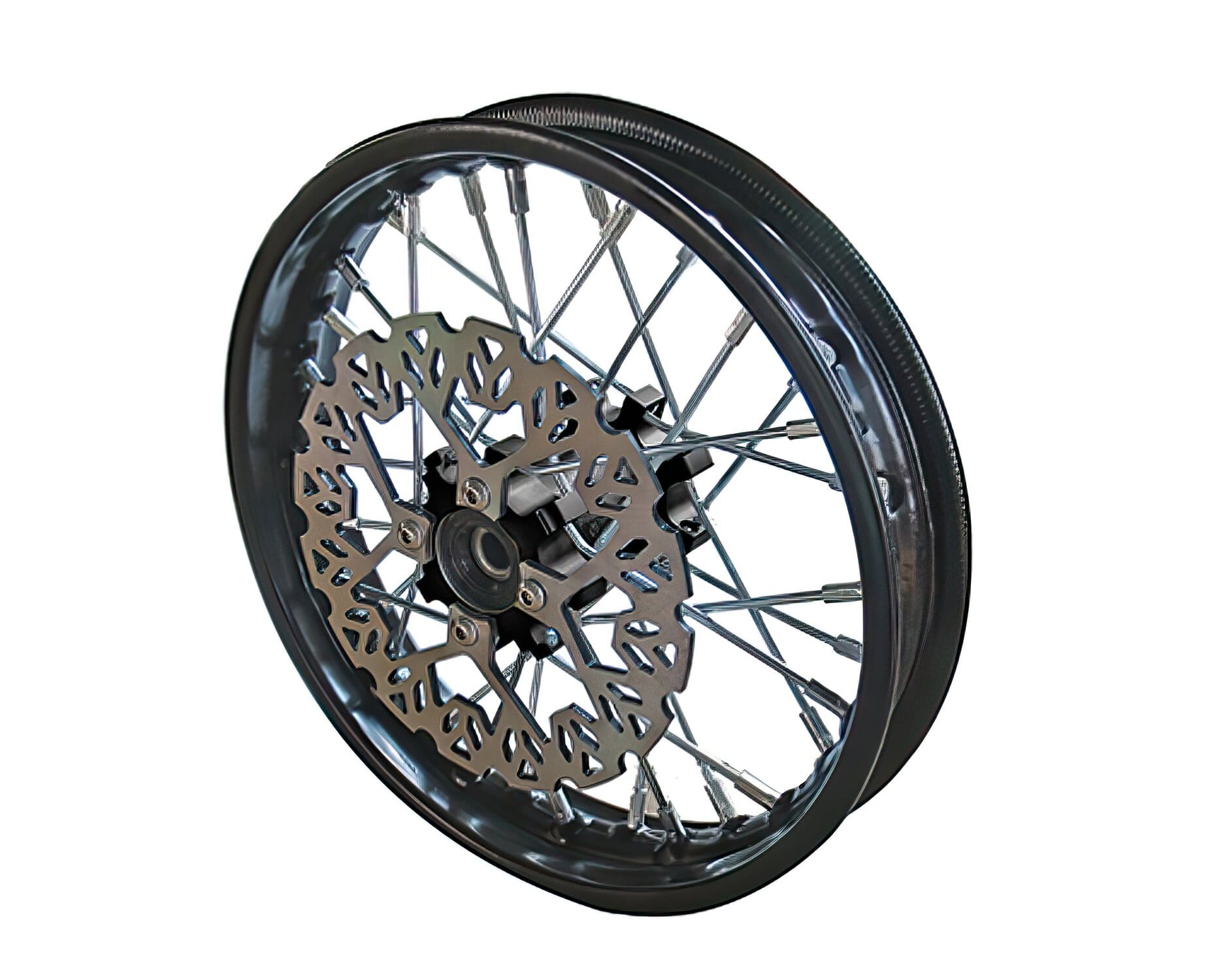 YCF-50-0611-01/BK Front Wheel - Black CNC Hub with Disc Pit Bike YCF50A