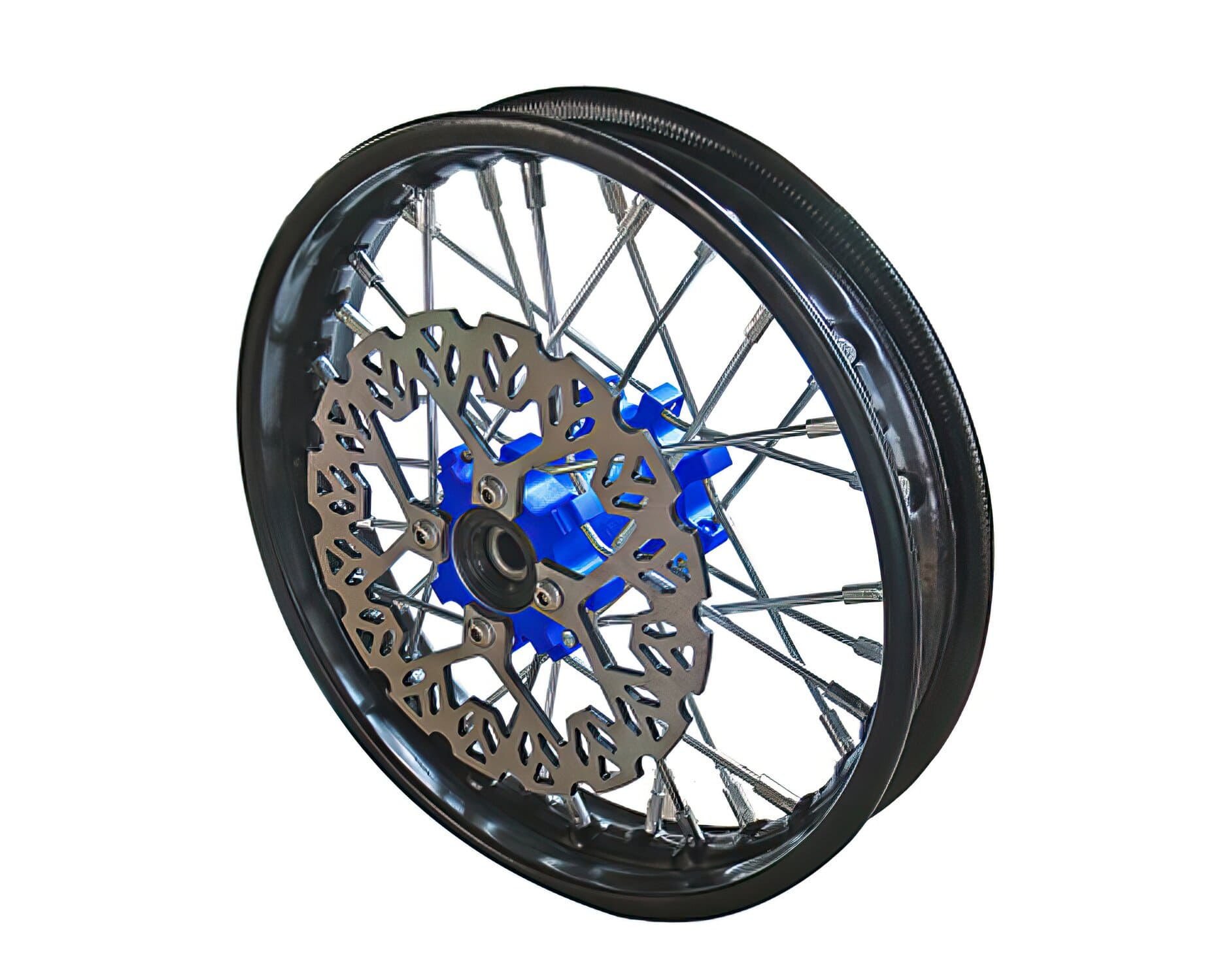 YCF-50-0611-01/BL Front Wheel - Blue CNC Hub with Disc Pit Bike YCF50A