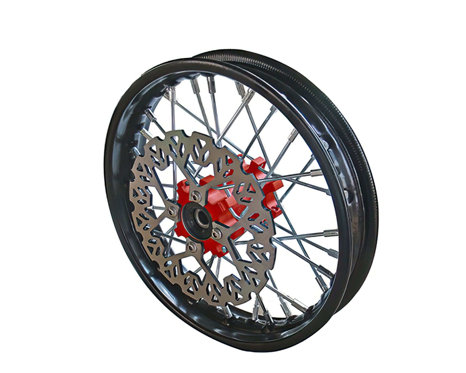 YCF-50-0611-01/RD Front Wheel - Red CNC Hub with Disc Pit Bike YCF50A