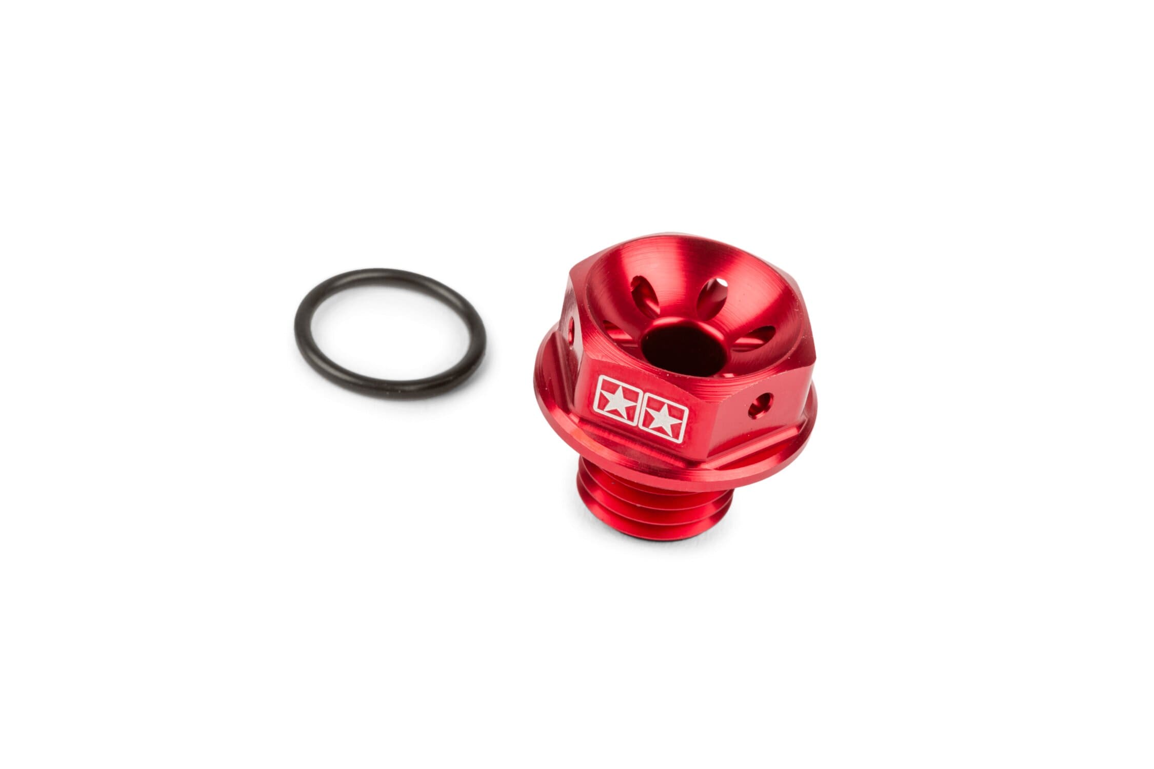 s6-ssp141/re tappo olio motore stage6 piaggio rosso anodizzato