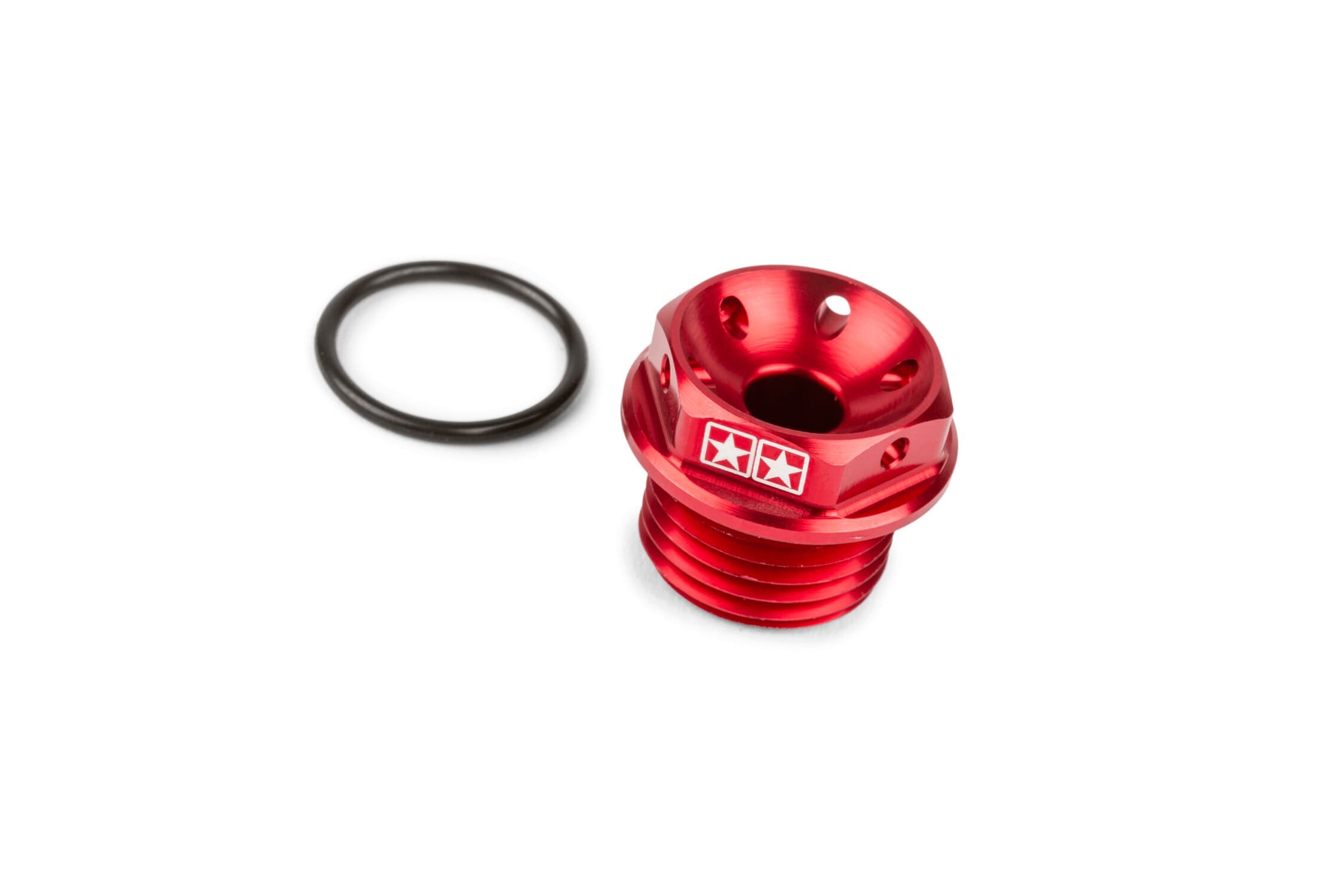 s6-ssp143/re tappo olio motore stage6 derbi rosso anodizzato