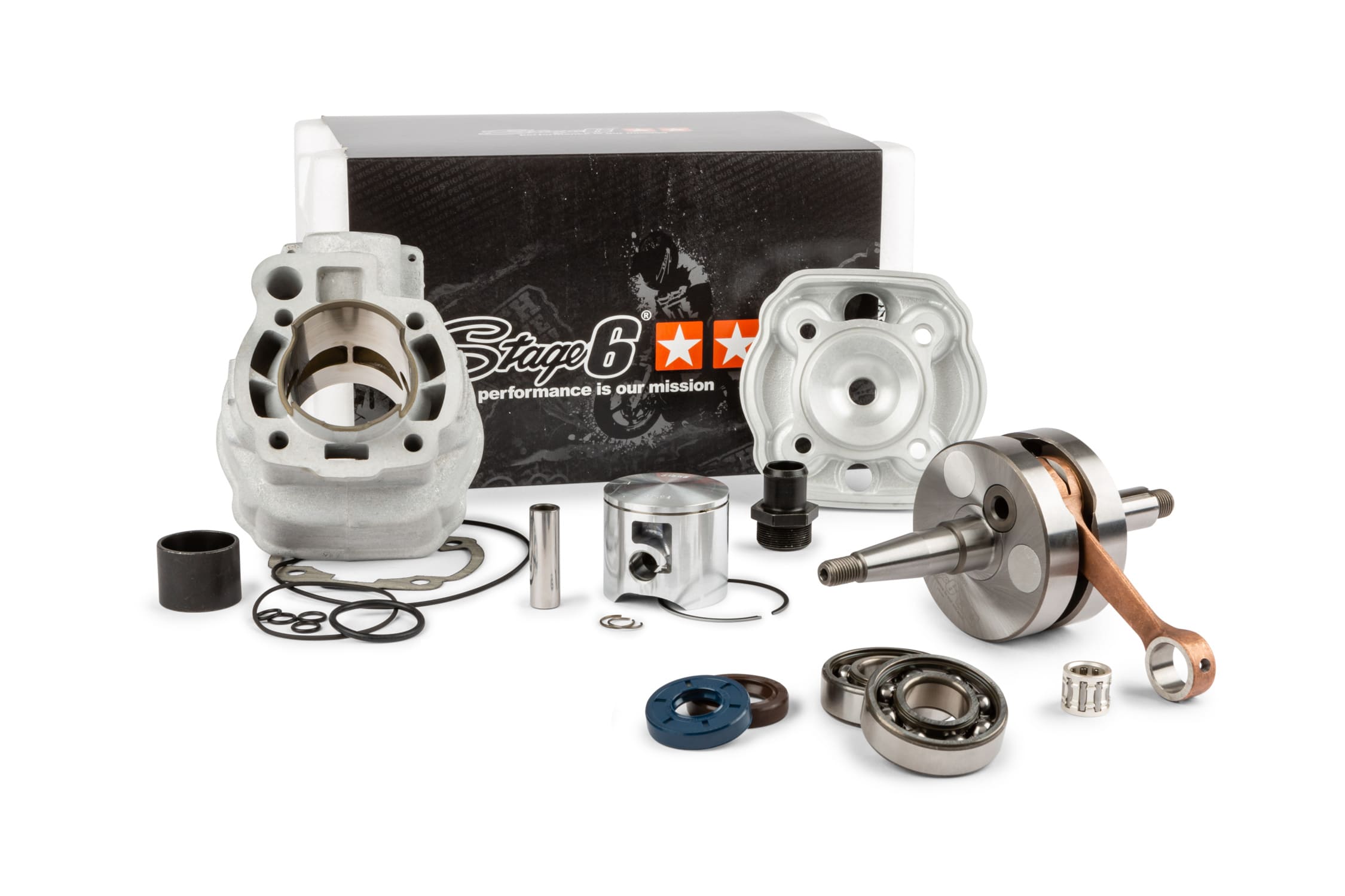 S6-7018810/PACK1 Engine Kit Cylinder Kit + Crankshaft Stage6 BigRacing 77cc Minarelli AM6