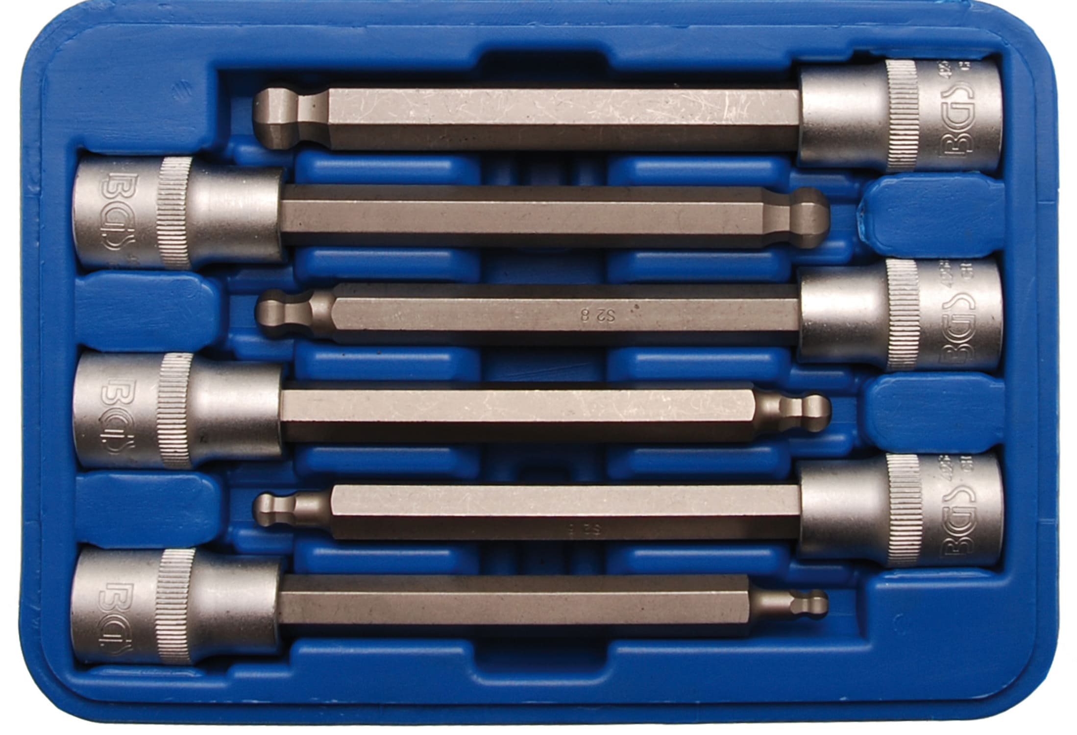 BGS4258 BGS socket set 12.5 mm (1/2") hexagon with ball head 5 - 12 mm 6 pcs.