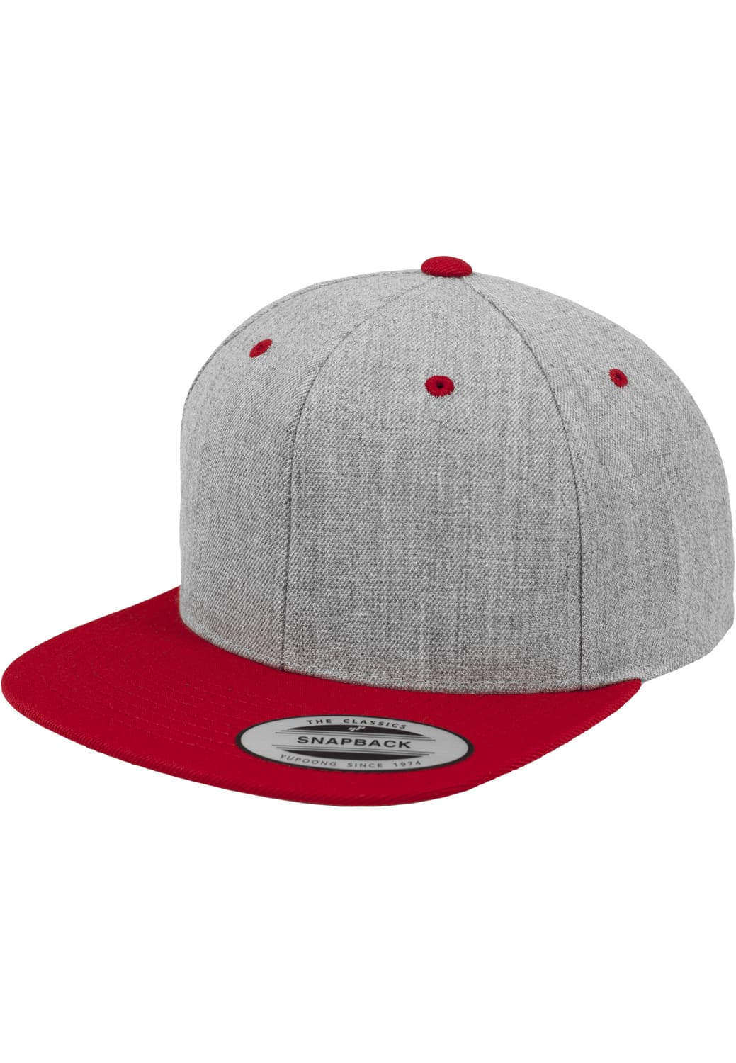 FF-6089MT-00722-0050 Classic 2-Tone Flexfit snapback cap heather/red