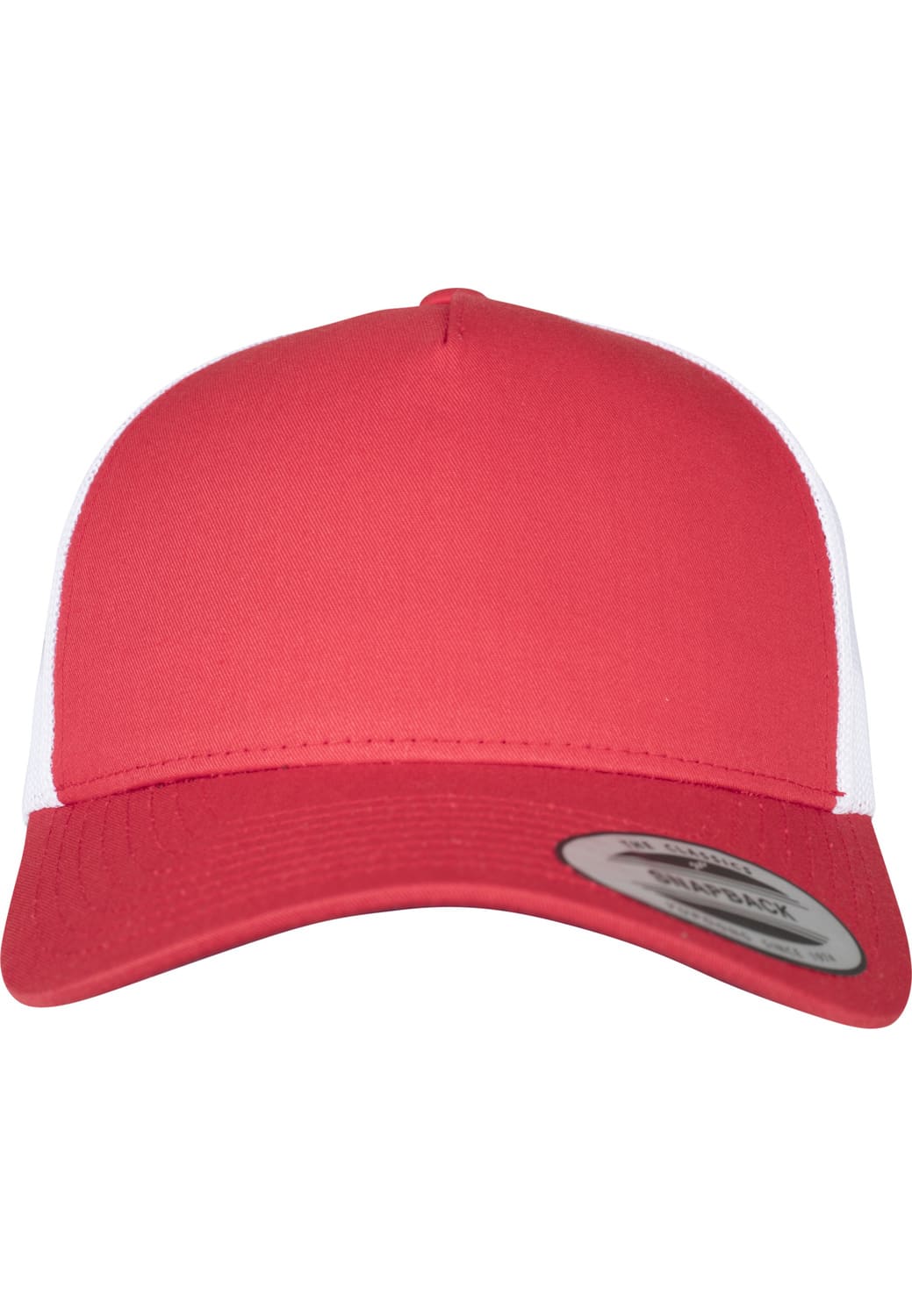 FF-6506T-00202-0050 5-Panel Retro 2-Tone Flexfit Trucker Hat Red/White