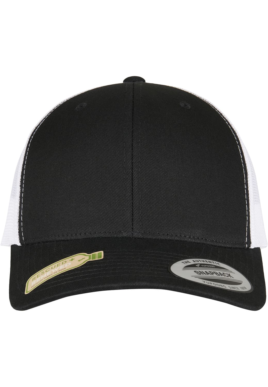 FF-6606RT-00050-0050 Retro 2-Tone Flexfit Trucker Hat Black/White