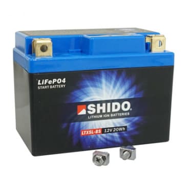 SHIDO-163986 Batteria Shido 12V 1,6 Ah LTX5L-BS Lithium Ion pronto per l'installazione