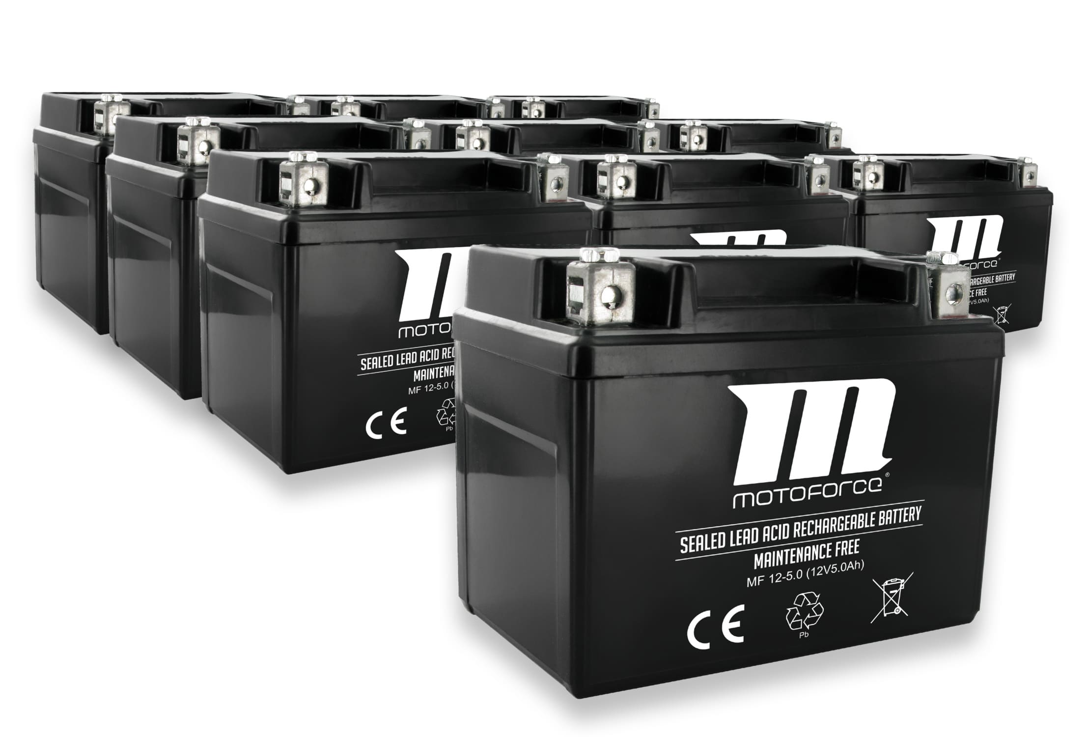 MF01.001/PACK Batteriapack 12V 5Ah +25% Gel senza manutenzione - pronto per l'installazione (Händlerangebot 1 Karton = 10 Stück)