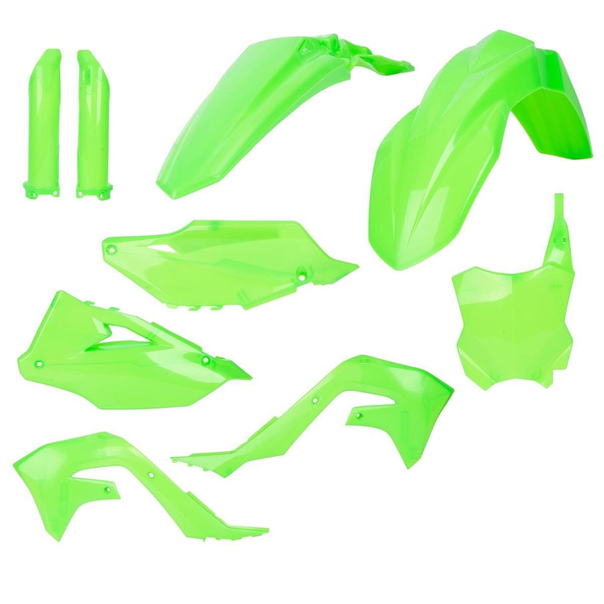 POL-91025 Polisport lime green fairing kit Kawasaki KX450