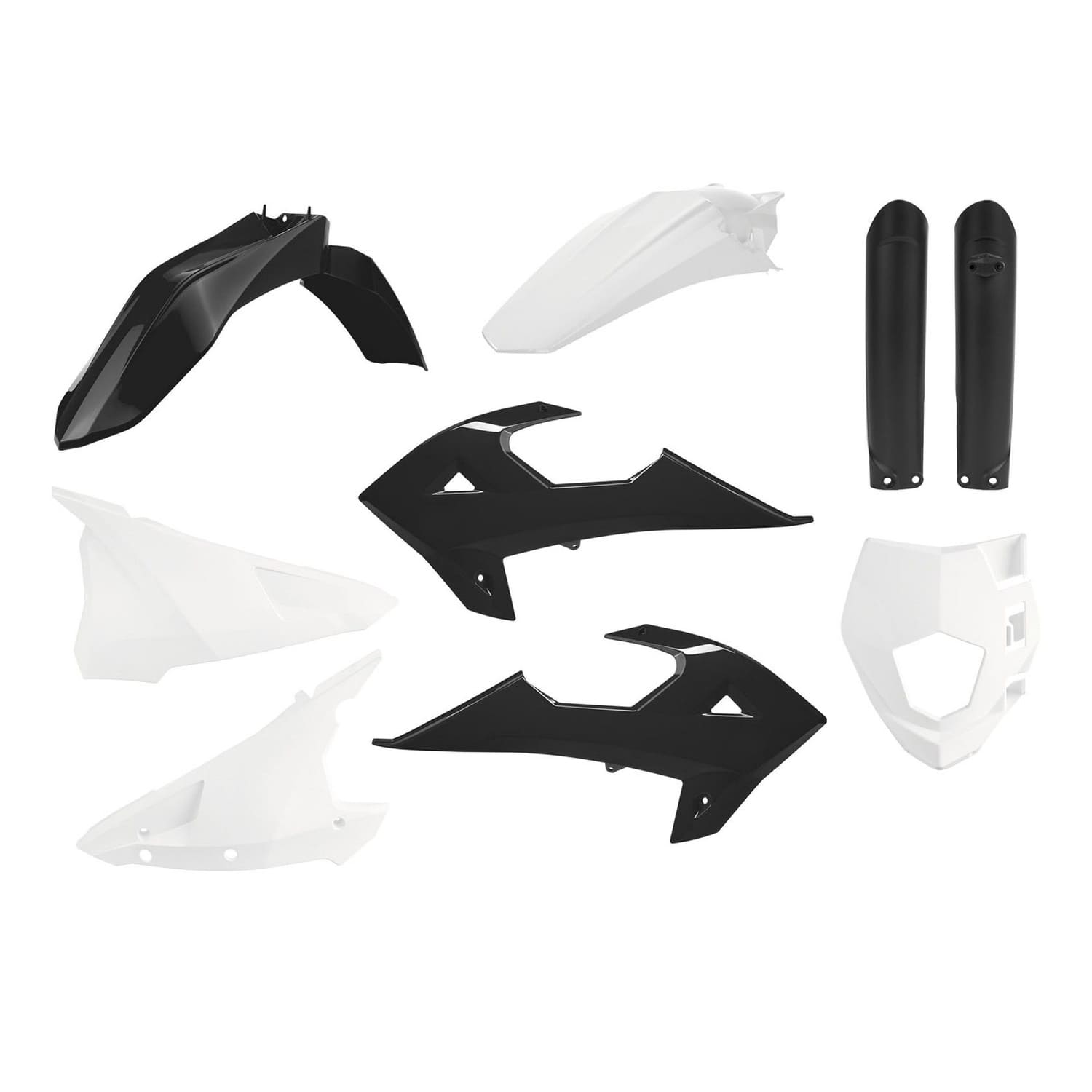 POL-91037 Polisport Fairing Kit black / white GasGas EC / Rieju MR