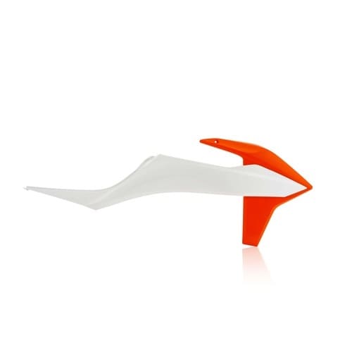 POL-8667300003 Polisport Front Side Fairing Orange / White KTM SX / SX-F