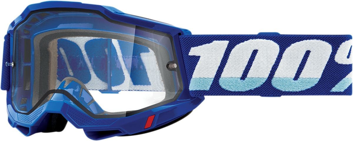 HDP26012845 Maschera cross 100% Accuri 2 ENDURO blu trasparente