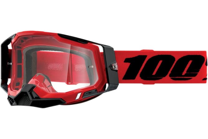 HDP26012894 Maschera cross 100% Racecraft 2 rosso trasparente