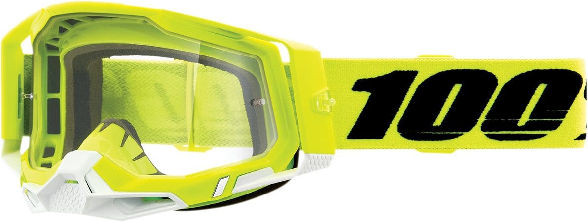 HDP26012895 100% Racecraft 2 Cross Mask Transparent Yellow