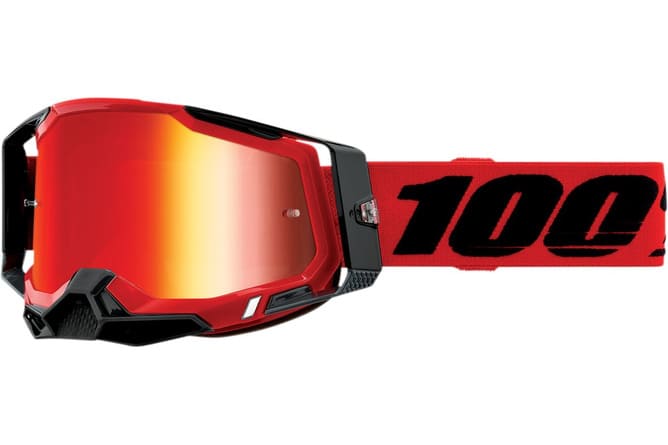 HDP26012904 Maschera cross 100% Racecraft 2 rosso specchio rosso