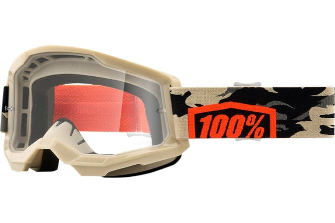 HDP26012933 Maschera cross 100% Strata 2 KOMBAT trasparente