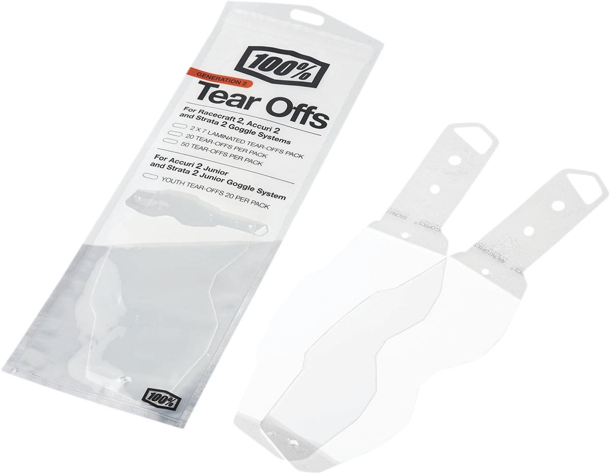 HDP26020942 Tear offs 100% Racecraft 2 / Accuri 2 / Strata 2 laminato (2 pacchi da 7)