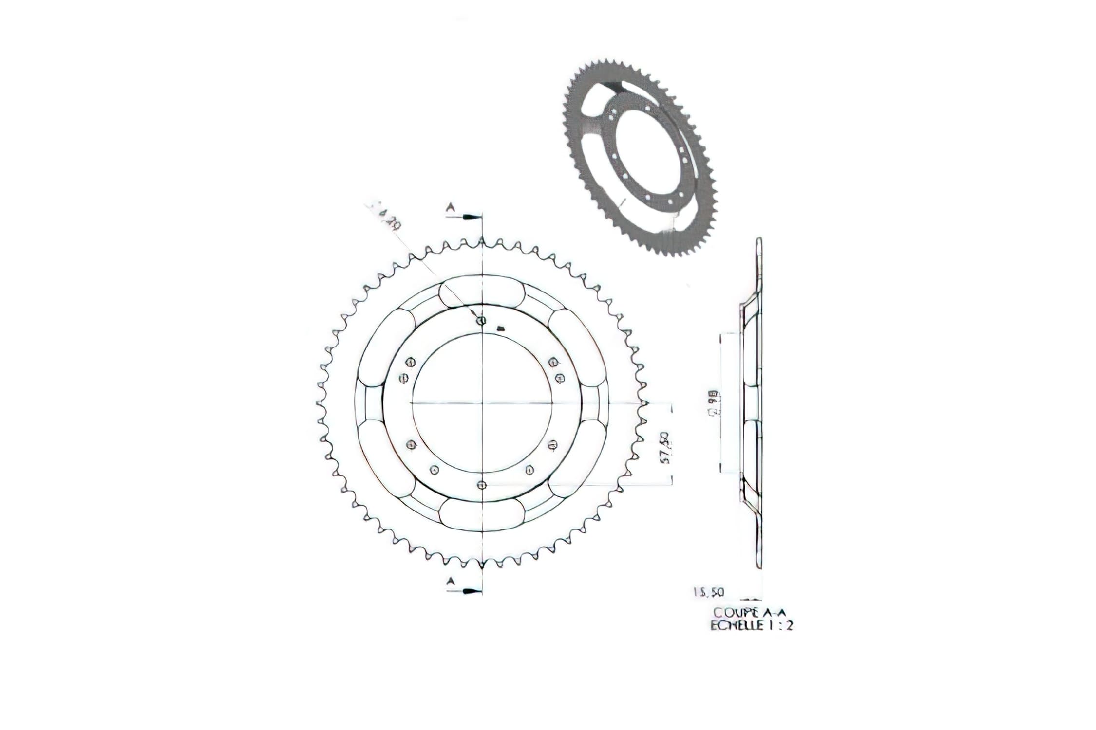 CGN2954 Crown, Grimeca 56 Teeth, Peugeot 103 (diameter 98mm)