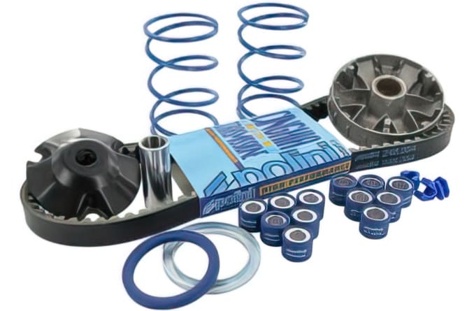 U241.672.1 Polini Hi-Speed ​​Variator Kit, Piaggio short (Variator, Belt, 2 Contrast Springs, Variator Rollers)