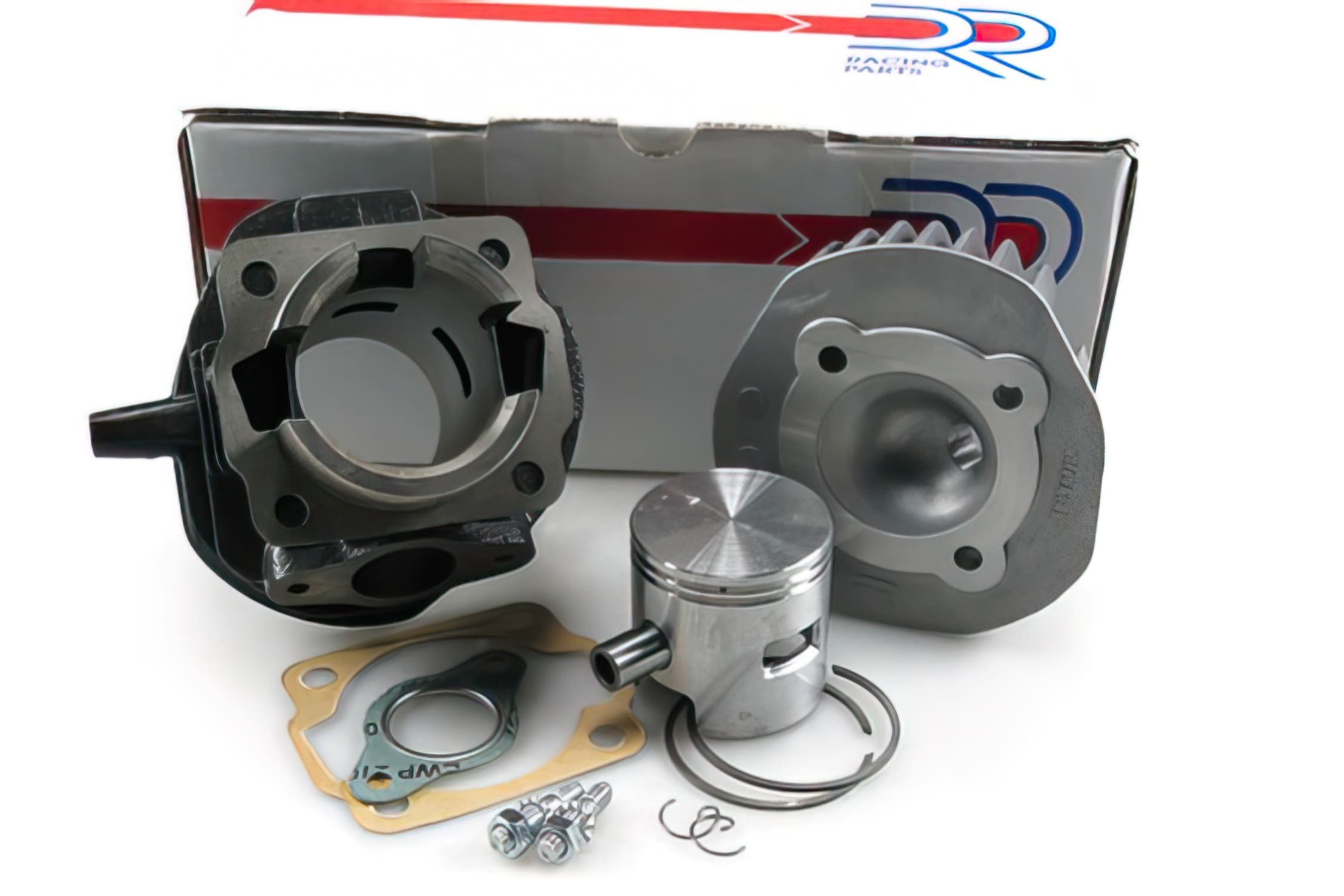 DR-KT00011 DR 75cc Cylinder Kit, Grey Cast Iron, Vespa 50 / PK / S / XL / XL2, 3 Transfer Ports, d=47mm (short thread)