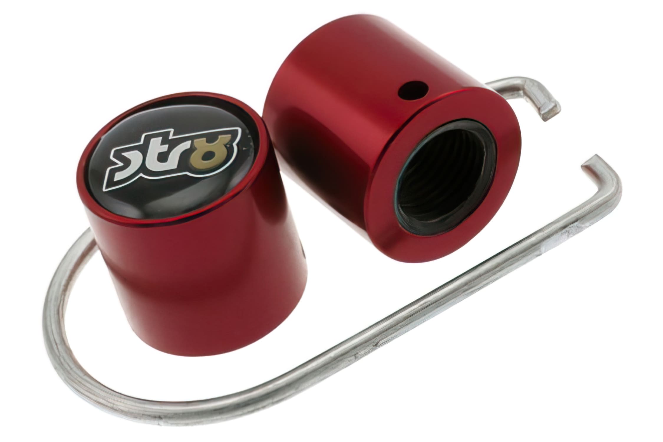 STR-545.33/RE Tappi Valvola STR8 con antifurto, rosso