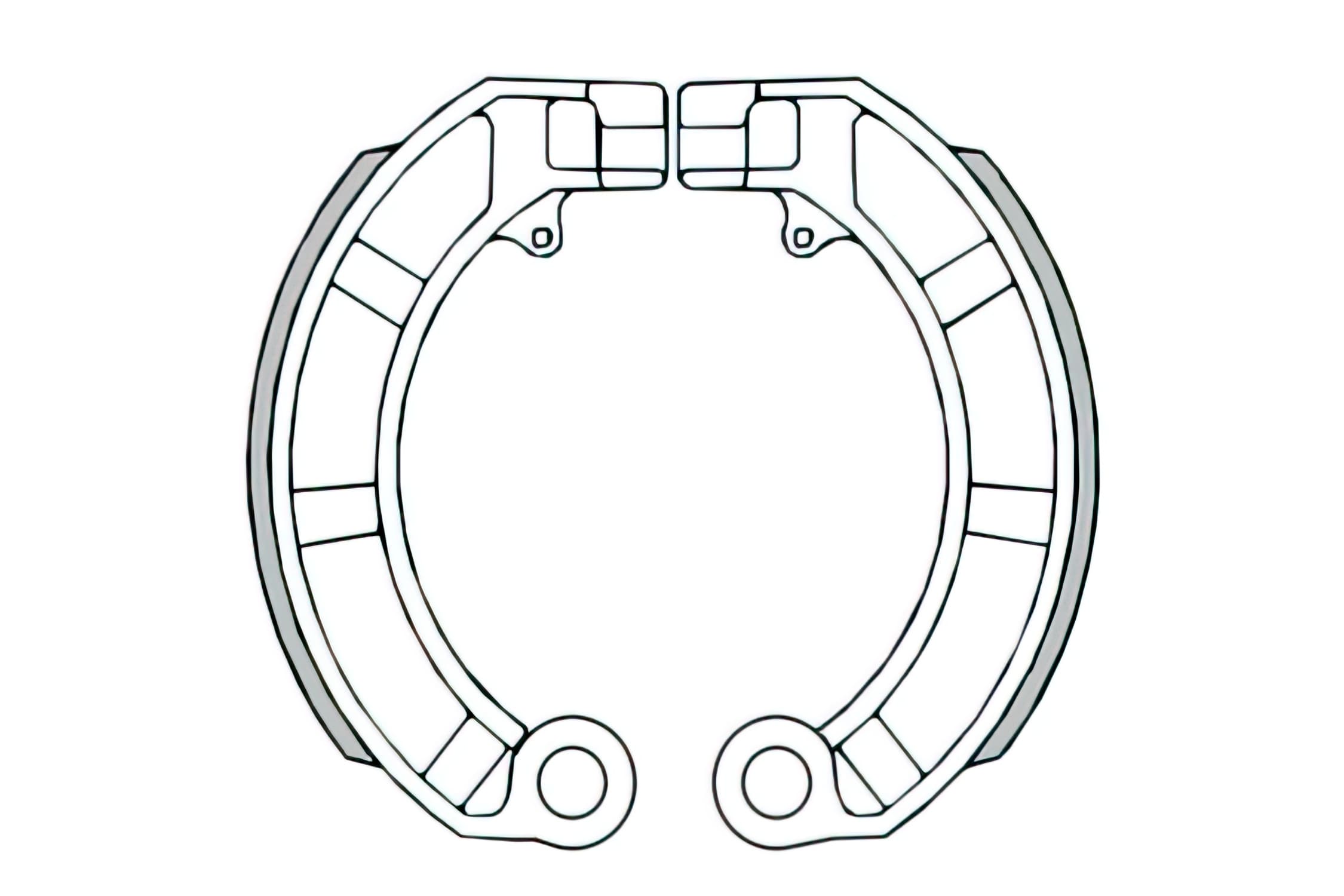 R225120570 Ganasce Freno anteriore RMS Vespa PX 125 - 200cc (VNX-VLX-VSX-VLX2-VSX2)