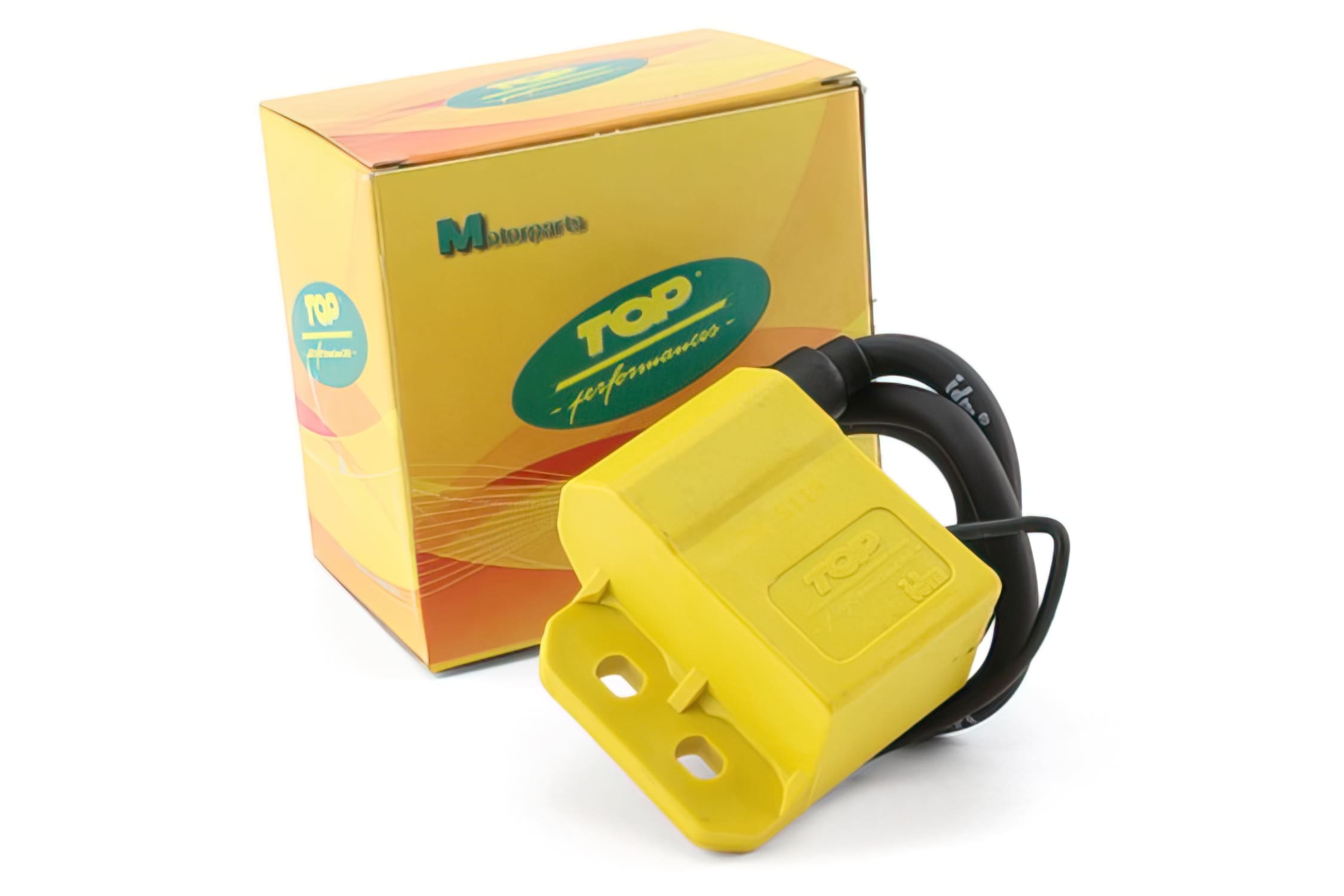 T9910150 Top Performance Ignition Coil, Yellow, Minarelli AM6 / Derbi Euro2 / Euro3