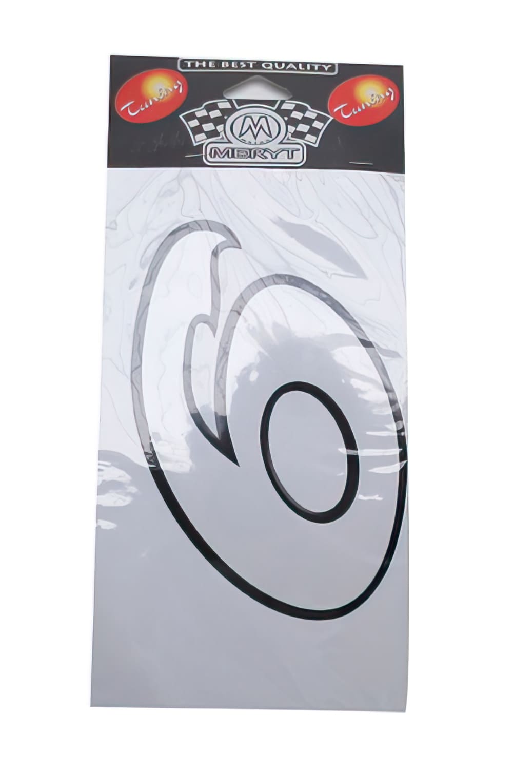 STICK-1296 White Number “6” Sticker (h. 13 cm)