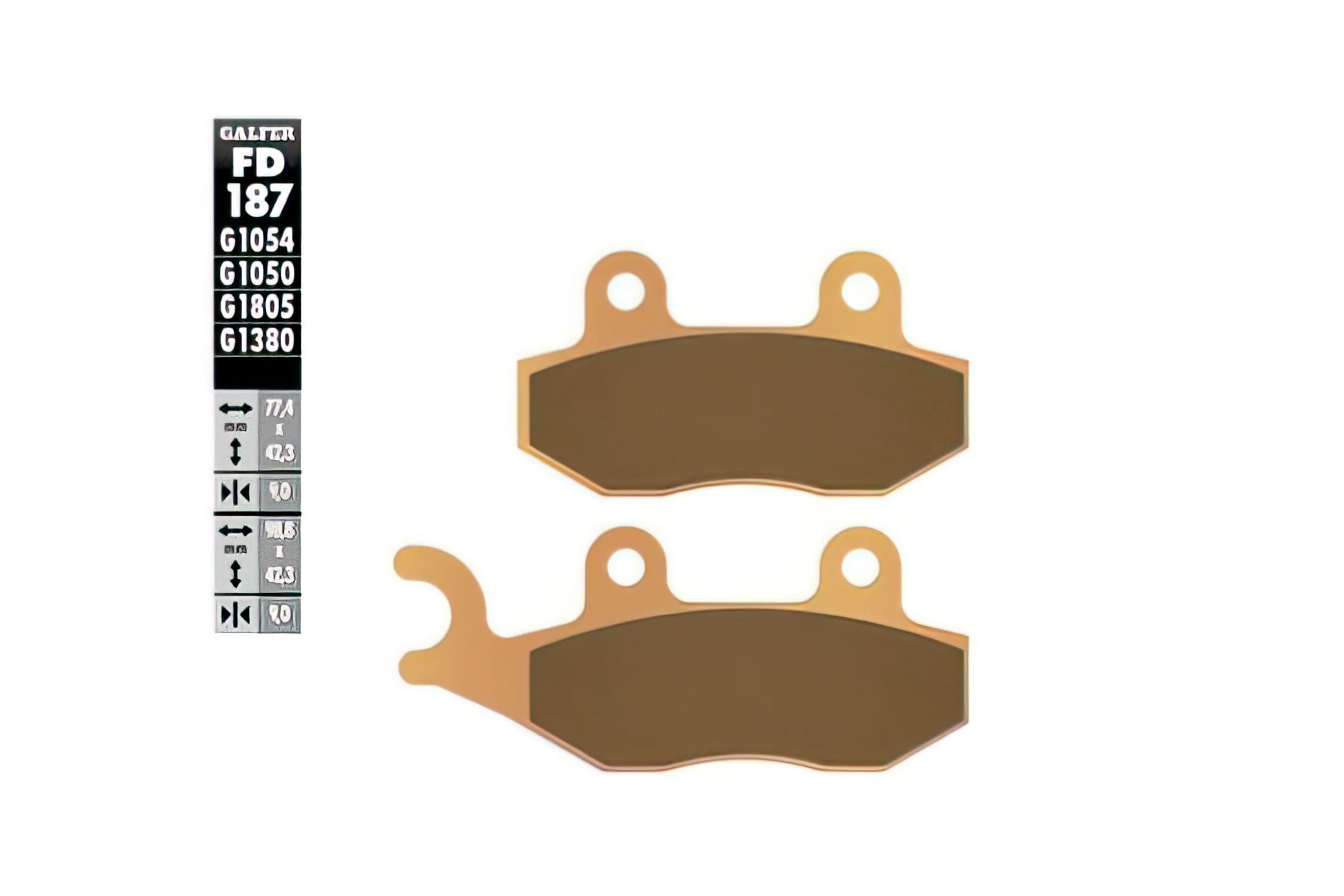 GLS3780 Galfer sintered brake pads Kymco Agility