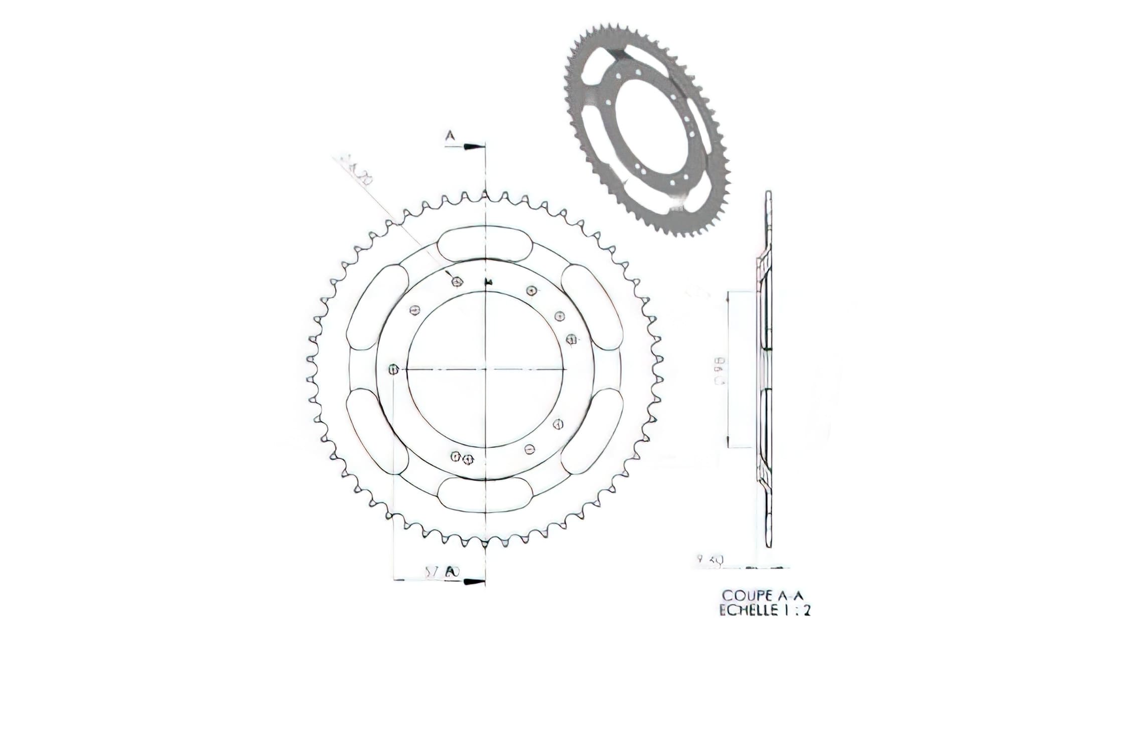 CGN2972 Crown, Grimeca 54 Teeth, MBK 51S (diameter 98mm)