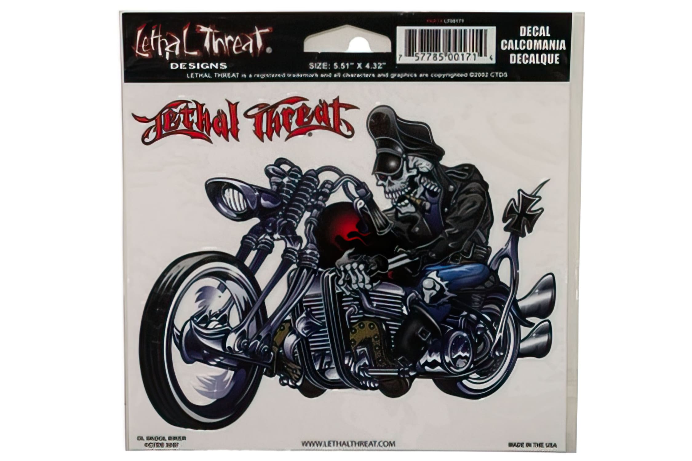 STICK-25472 Lethal biker ol school sticker (15x15cm)