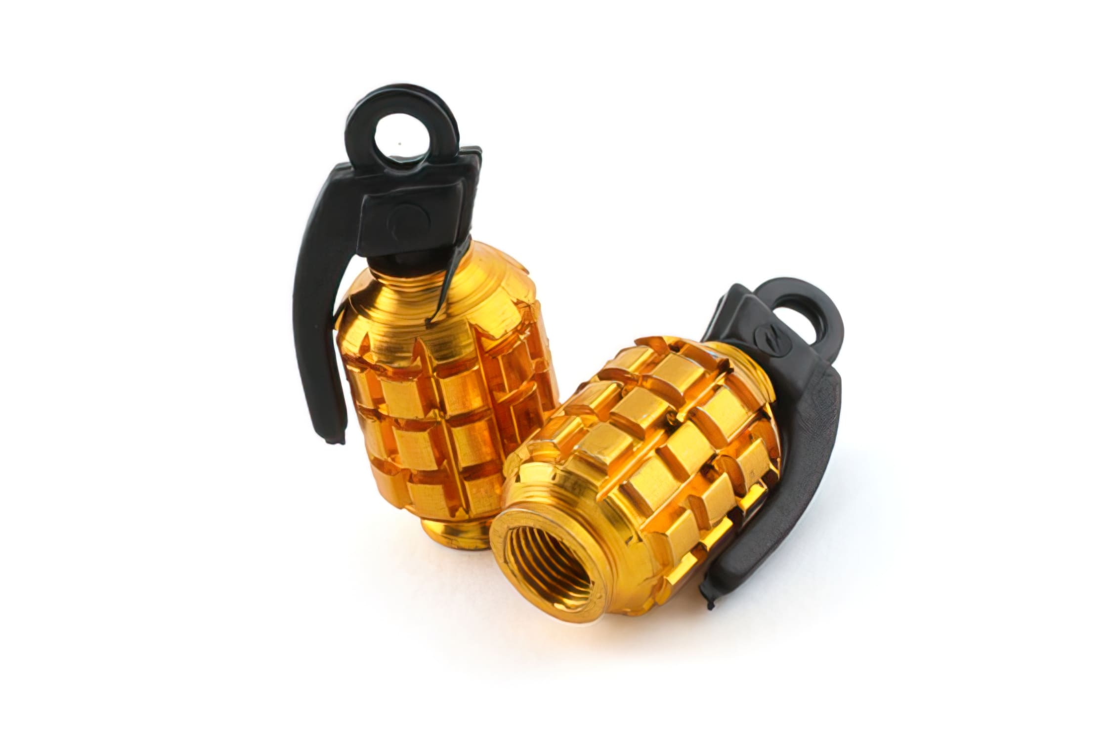 STR-545.77/GO GRENADE STR8 Valve Caps, Gold