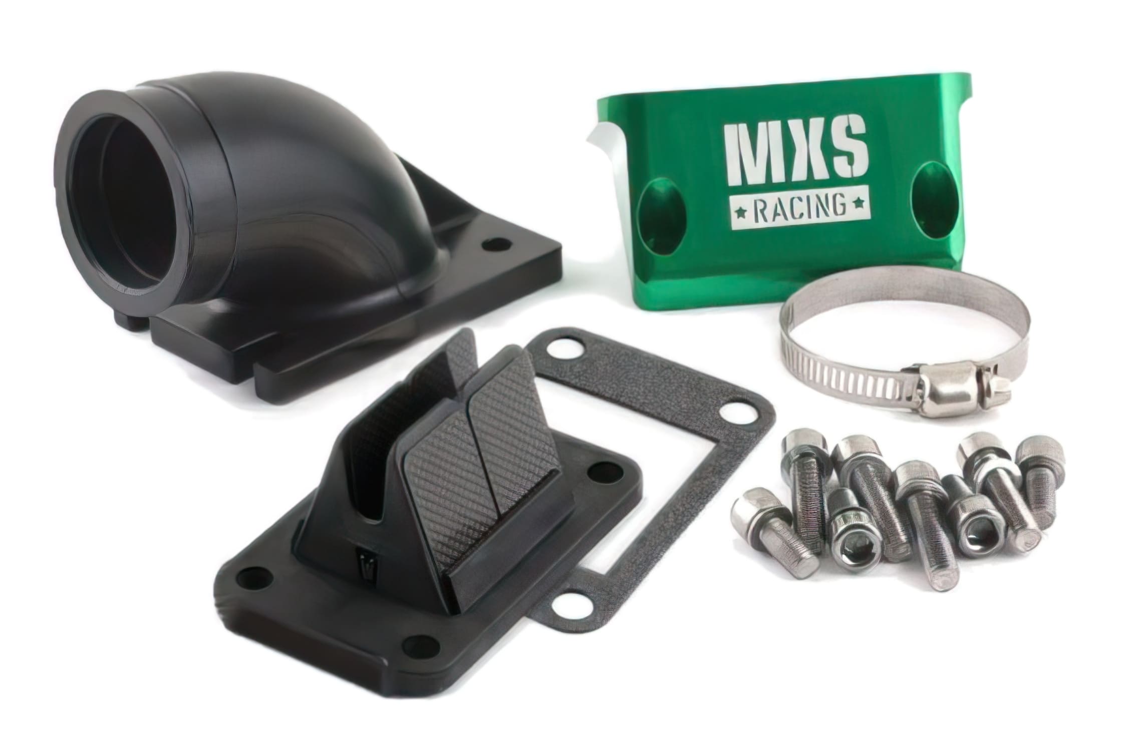 ms-pkmmxs010/1 kit aspirazione big-valve mxs racing / highflow incl. collettore aspirazione minarelli verticale mxs racing