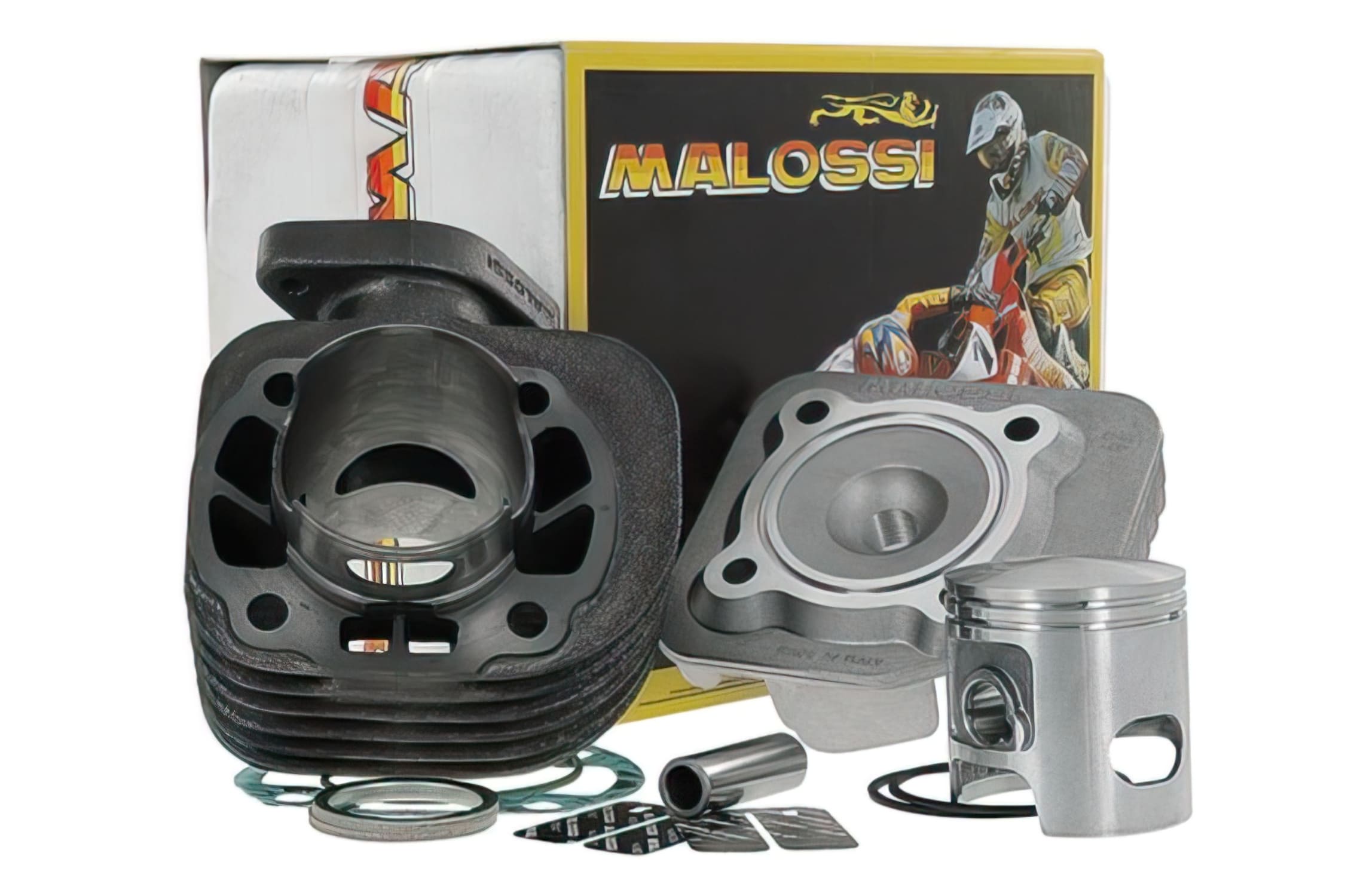 M319987 Malossi 70cc Sport Cylinder Kit, Grey Cast Iron, Kymco Agility / Dink / Cobra 2T AC