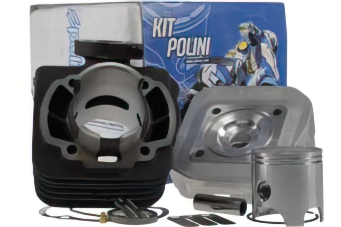 P119.0077 Polini 70cc Sport Cylinder Kit, Grey Cast Iron, Honda Dio SP / Dio ZX / Kymco CX 2T AC