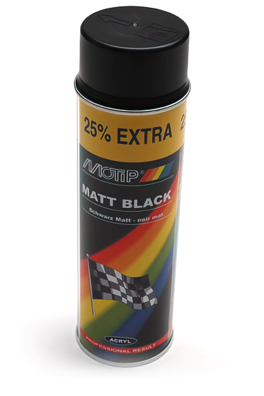 MOTIP4602 Vernice Spray Motip Pro Acrilico nero opaco 500ml