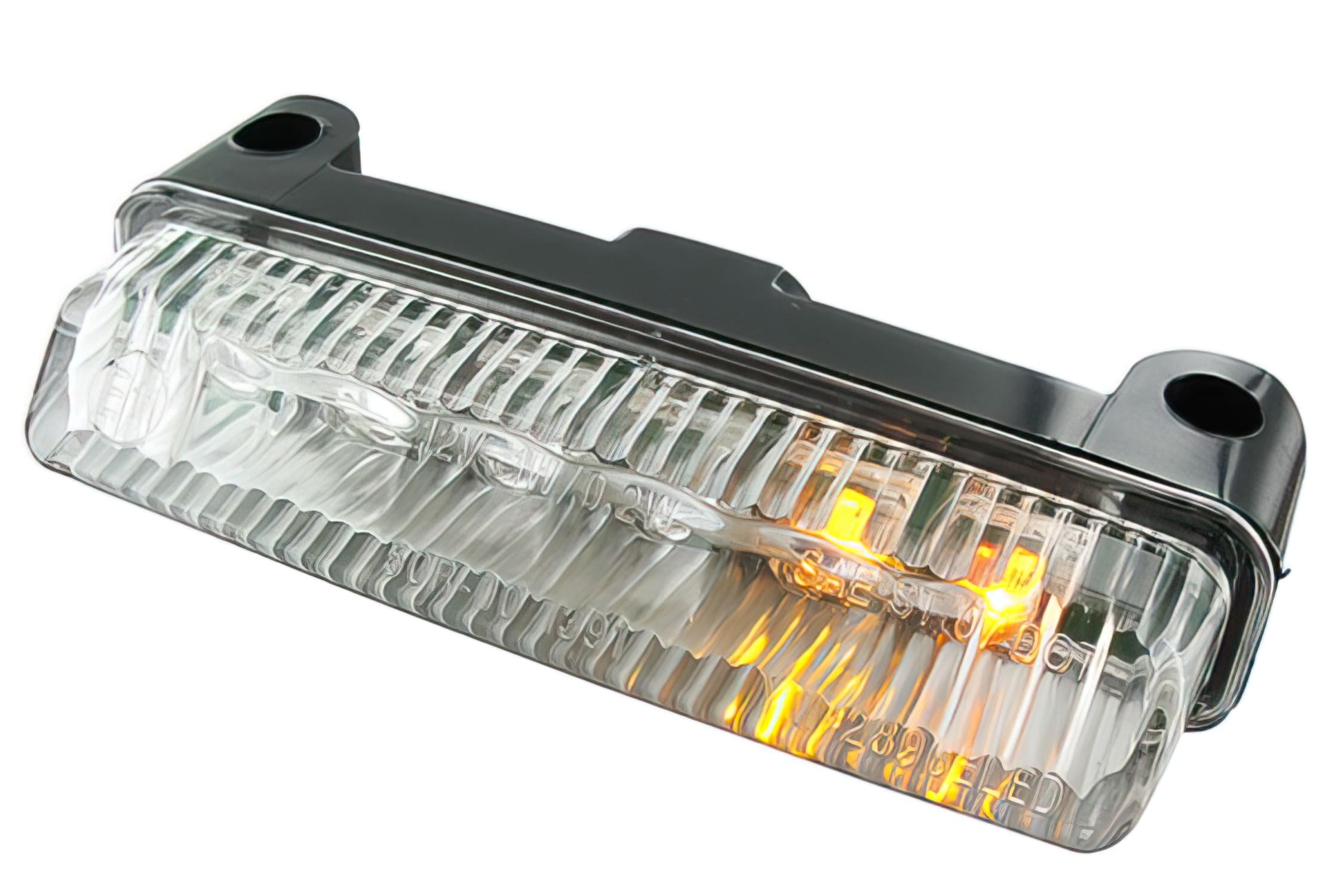 STR-659.22/CE LED taillight, with indicators, universal, white, 78x16x32mm CE approved