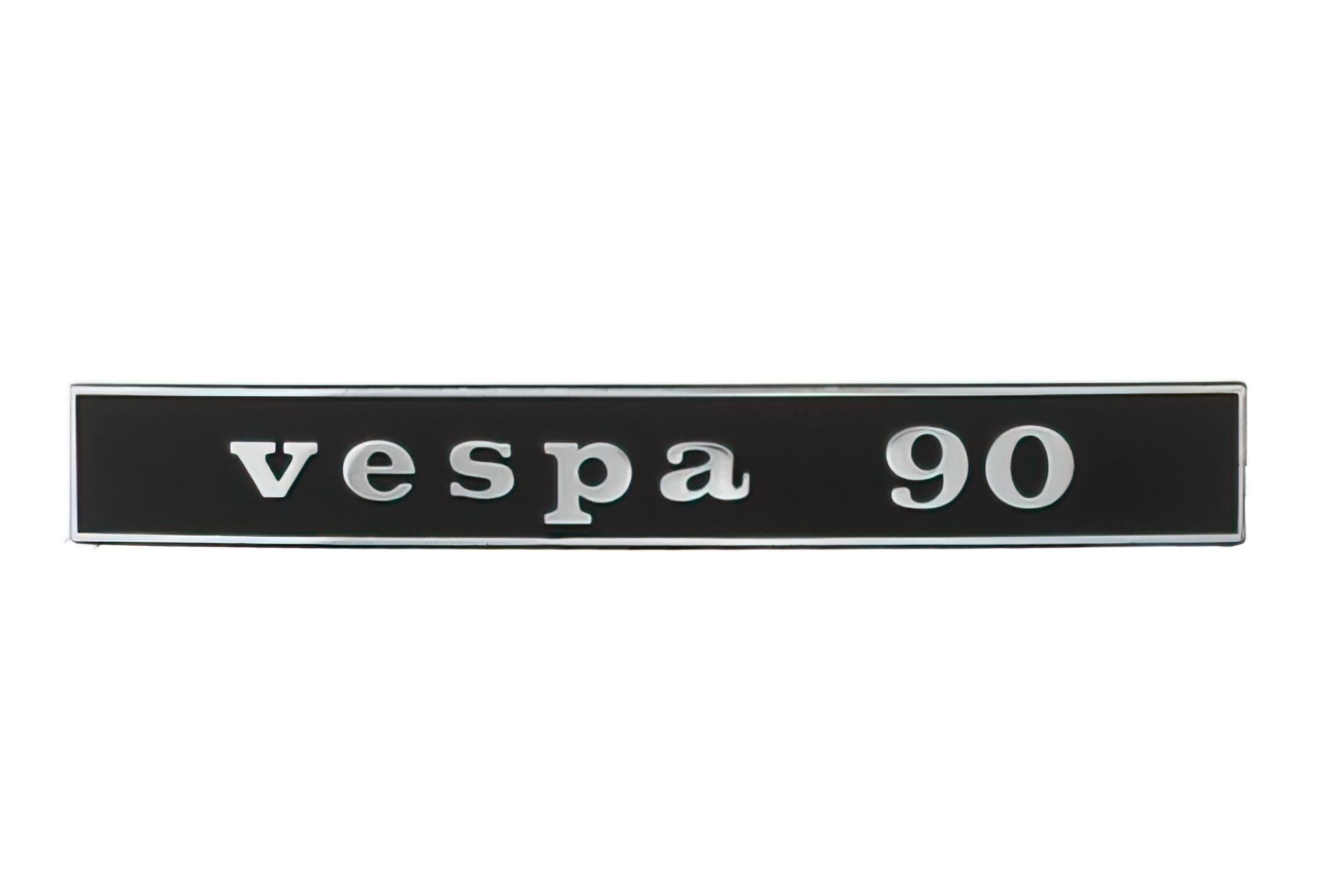 R142720510 Targhetta Vespa 90 nero / cromato