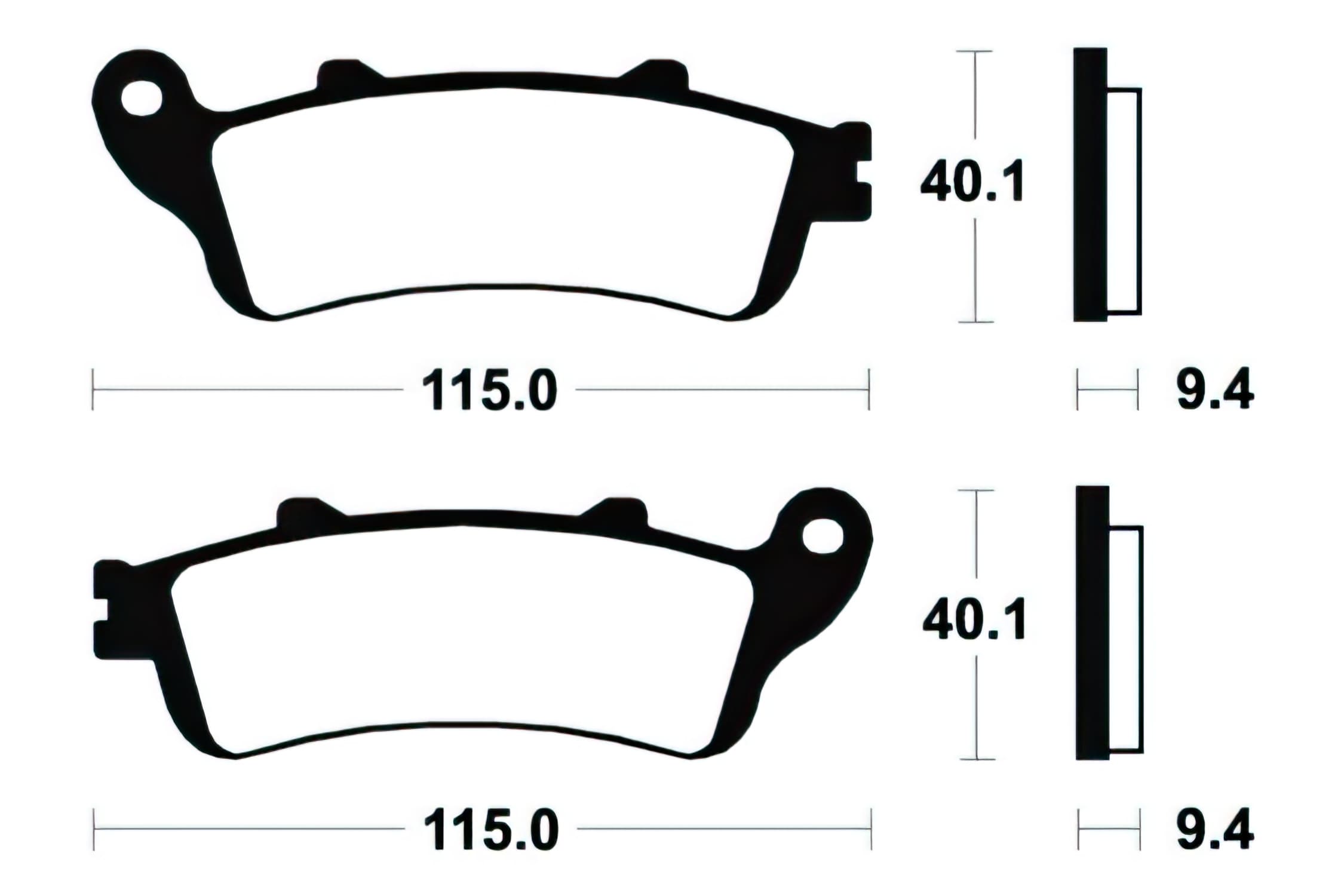 BEN382220 Pastiglie freno anteriore Bendix organico Honda S-Wing FES 150cc 2007 - 2009