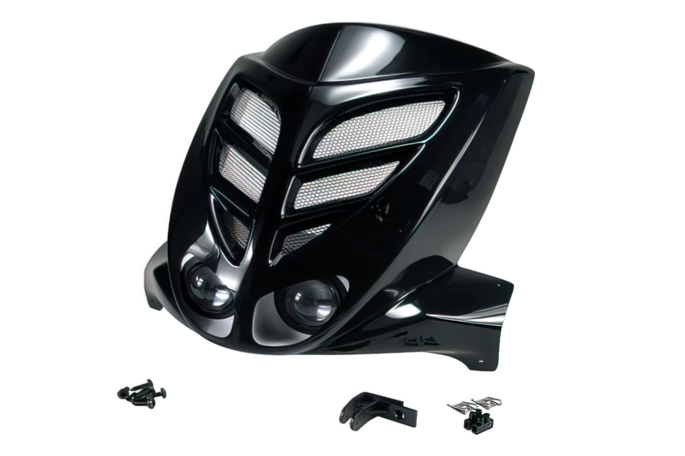 L-BCD613 Front Shield with Double Headlight BCD Extreme, with approval, Stunt/Slider, black