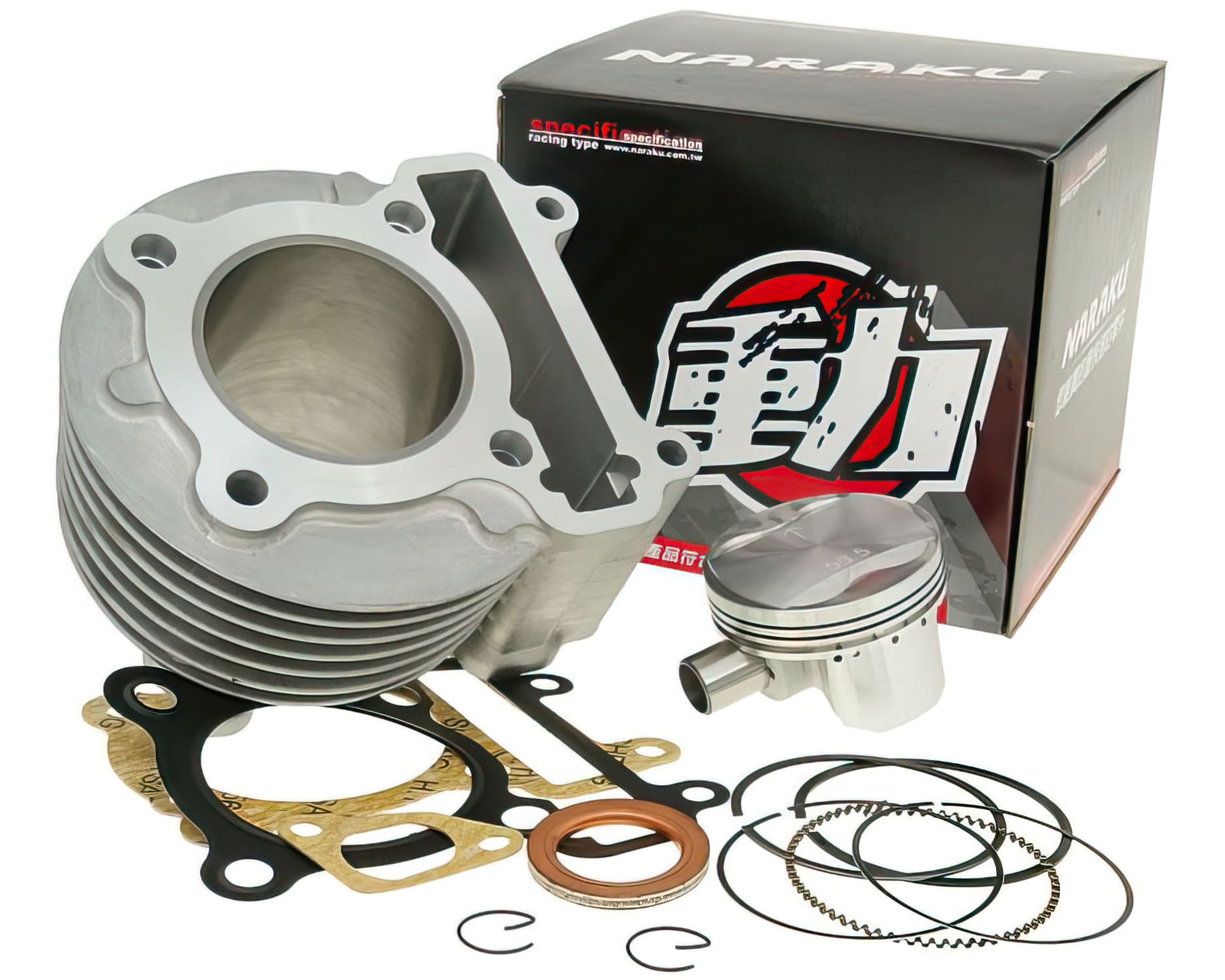 NK600.50F Naraku 155ccm Cylinder Kit with Forged Piston, Yamaha Cygnus / BWs 5ML 4V