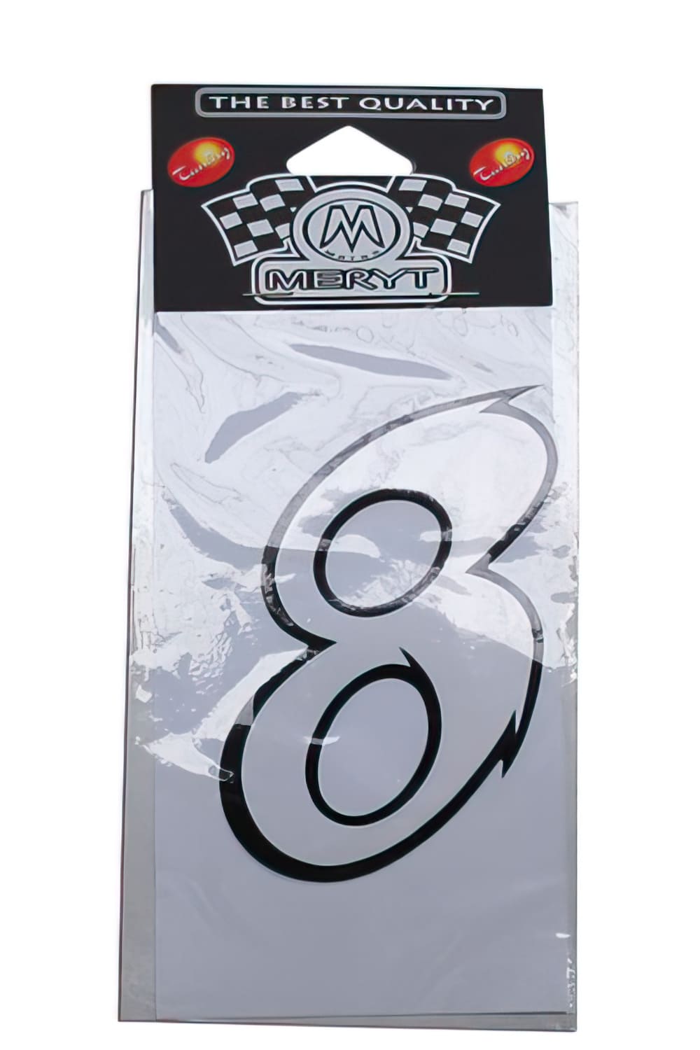 STICK-1305 White Number “8” Sticker (h. 9 cm)